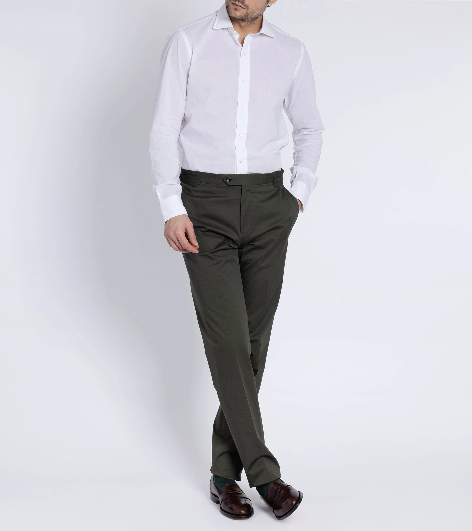 Salvatore Piccolo Cotton Fil a Fil Shirt: White