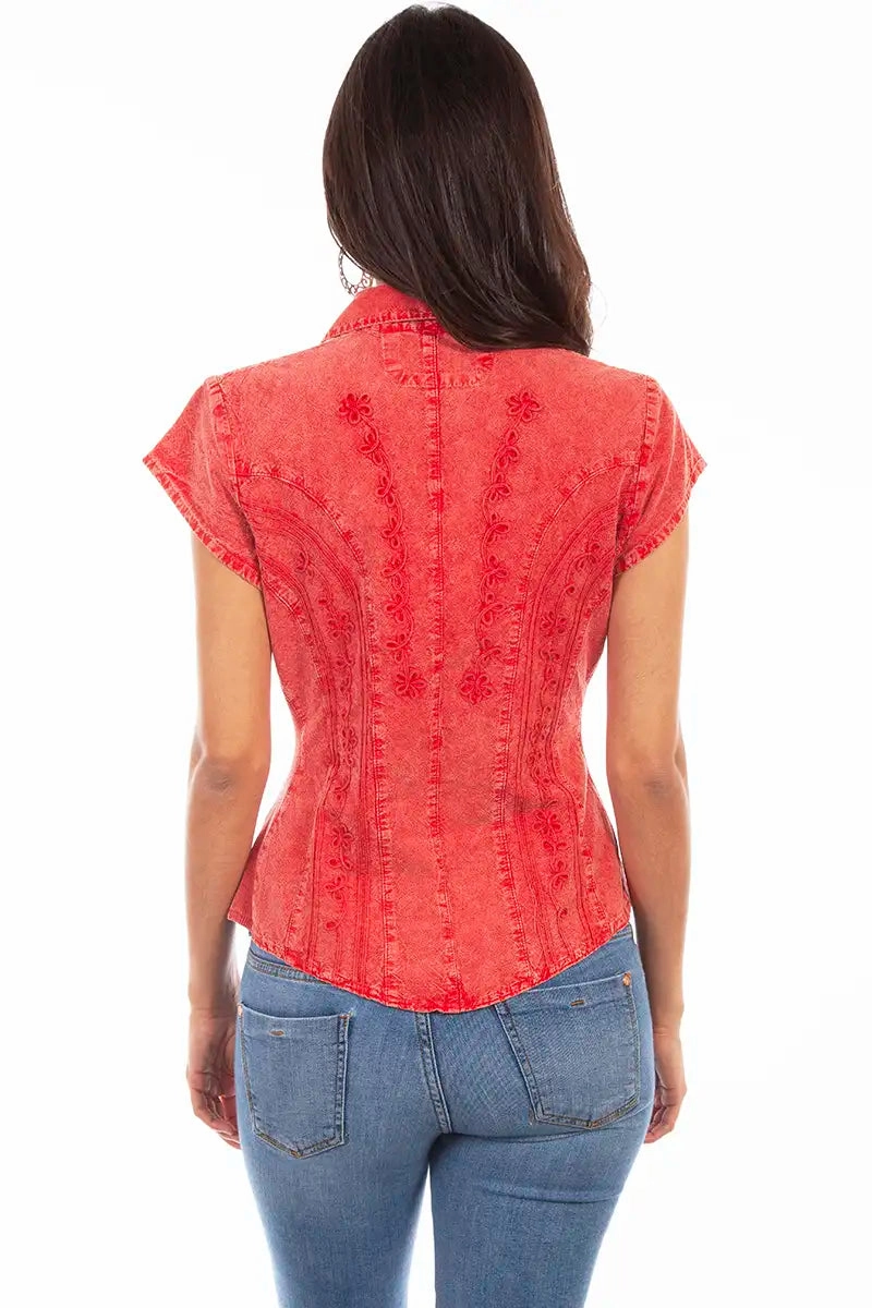 Scully Cantina Short Sleeve Blouse (PSL-066) - Women's Shirt