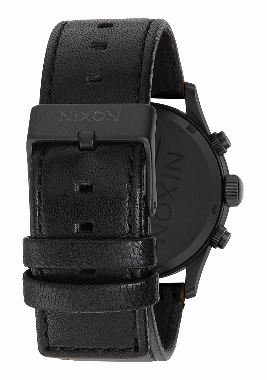 Sentry Chrono Leather - Matte Black / Gold / Black