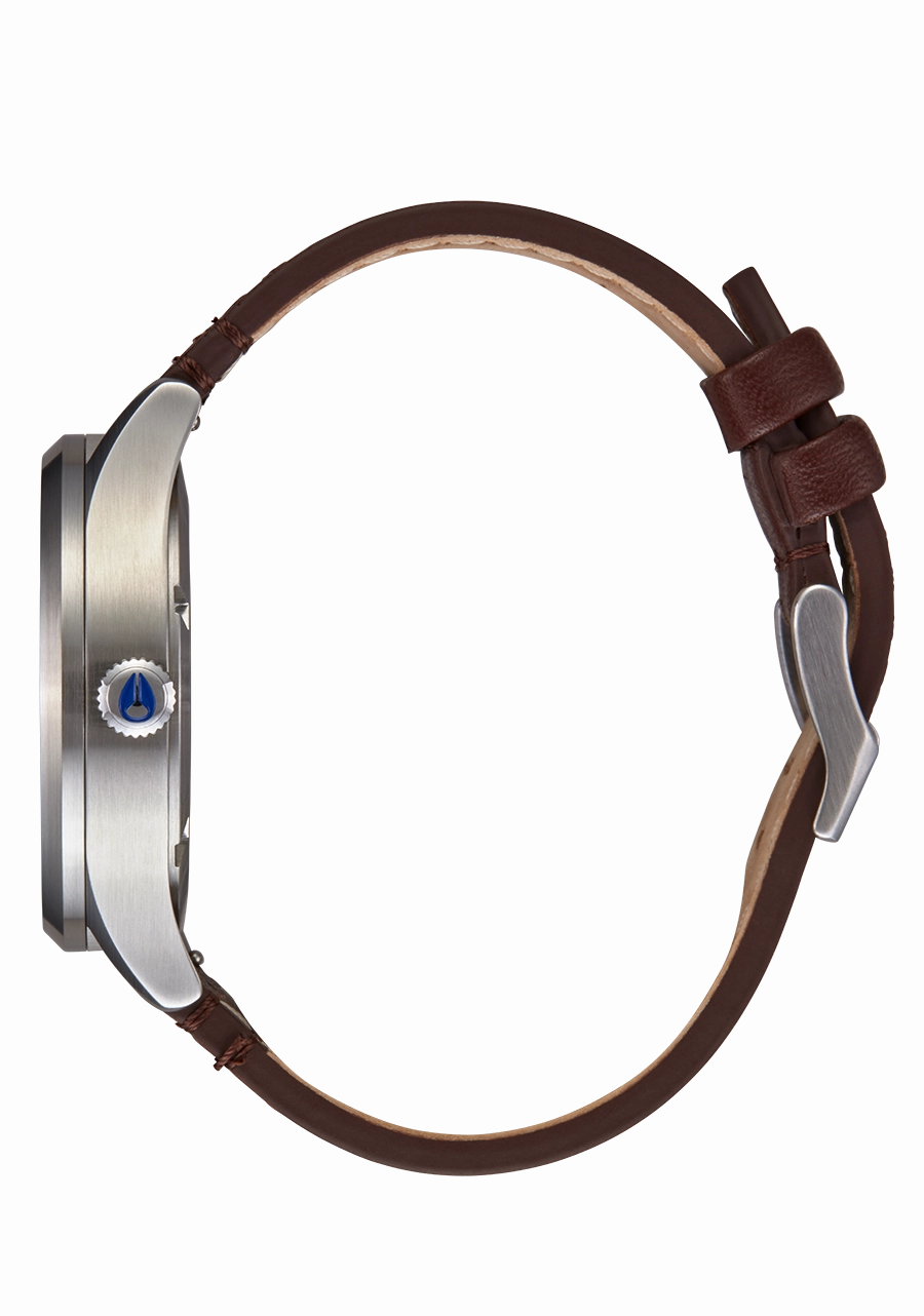 Sentry Solar Leather - Navy Sunray / Silver