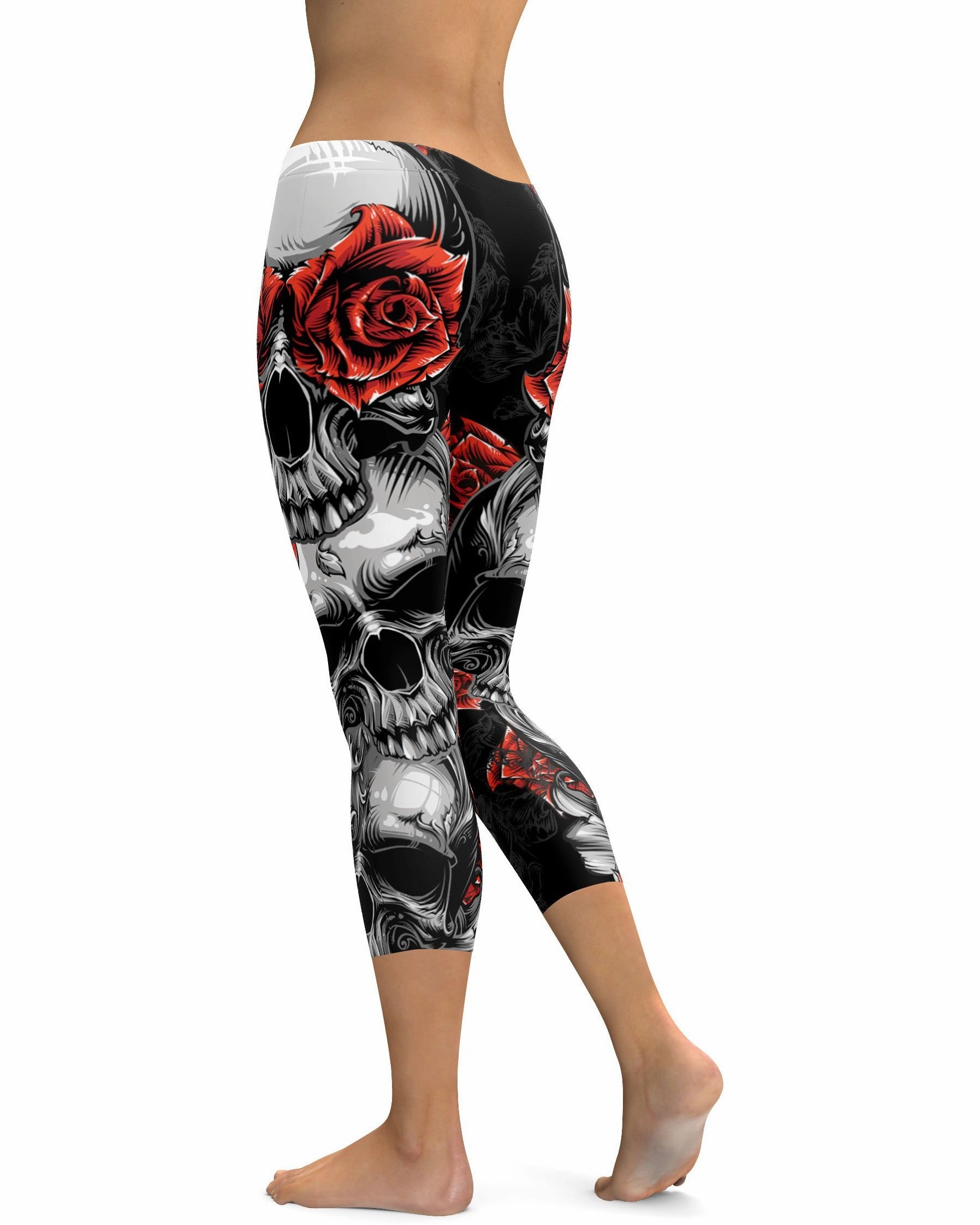 Skulls and Roses Capris