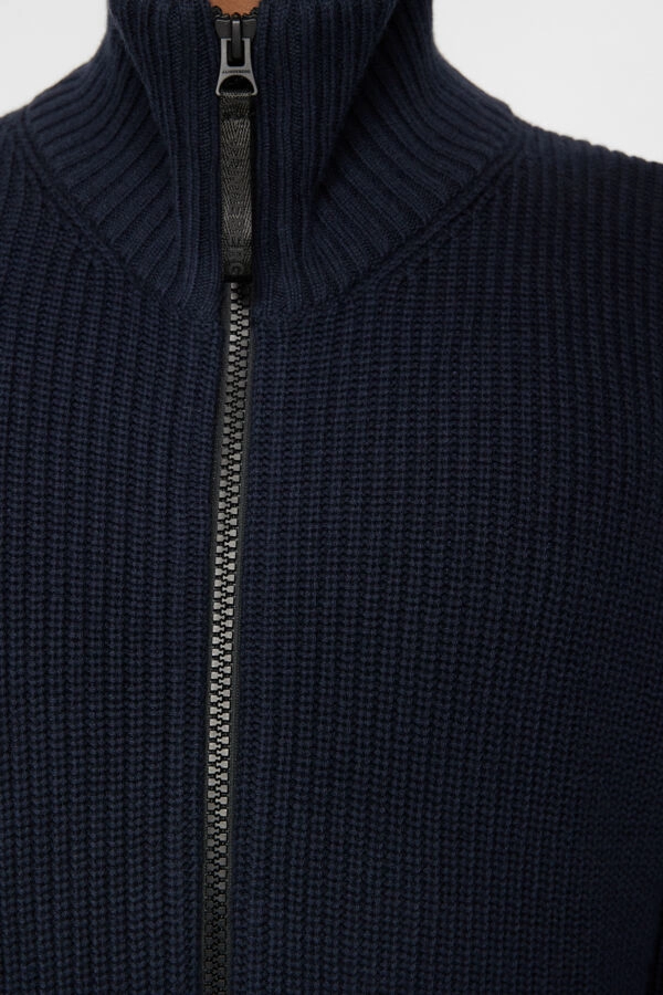 Skyler Wool Blend Zip Cardigan