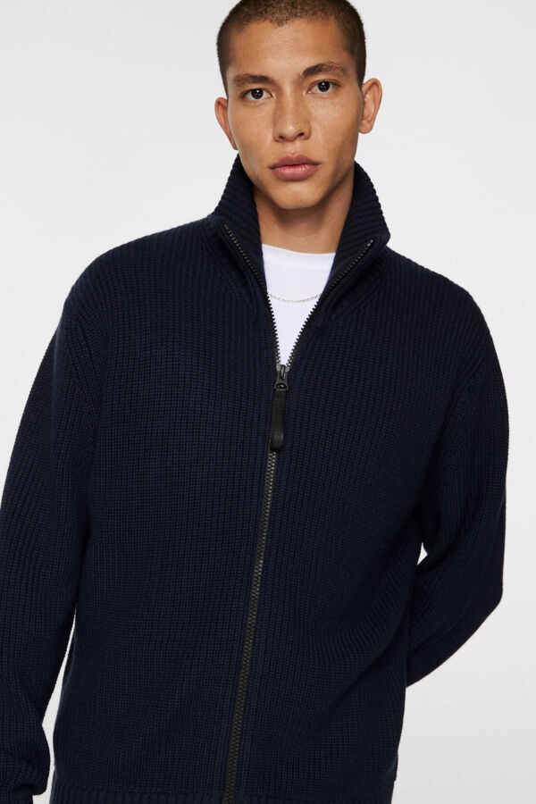 Skyler Wool Blend Zip Cardigan