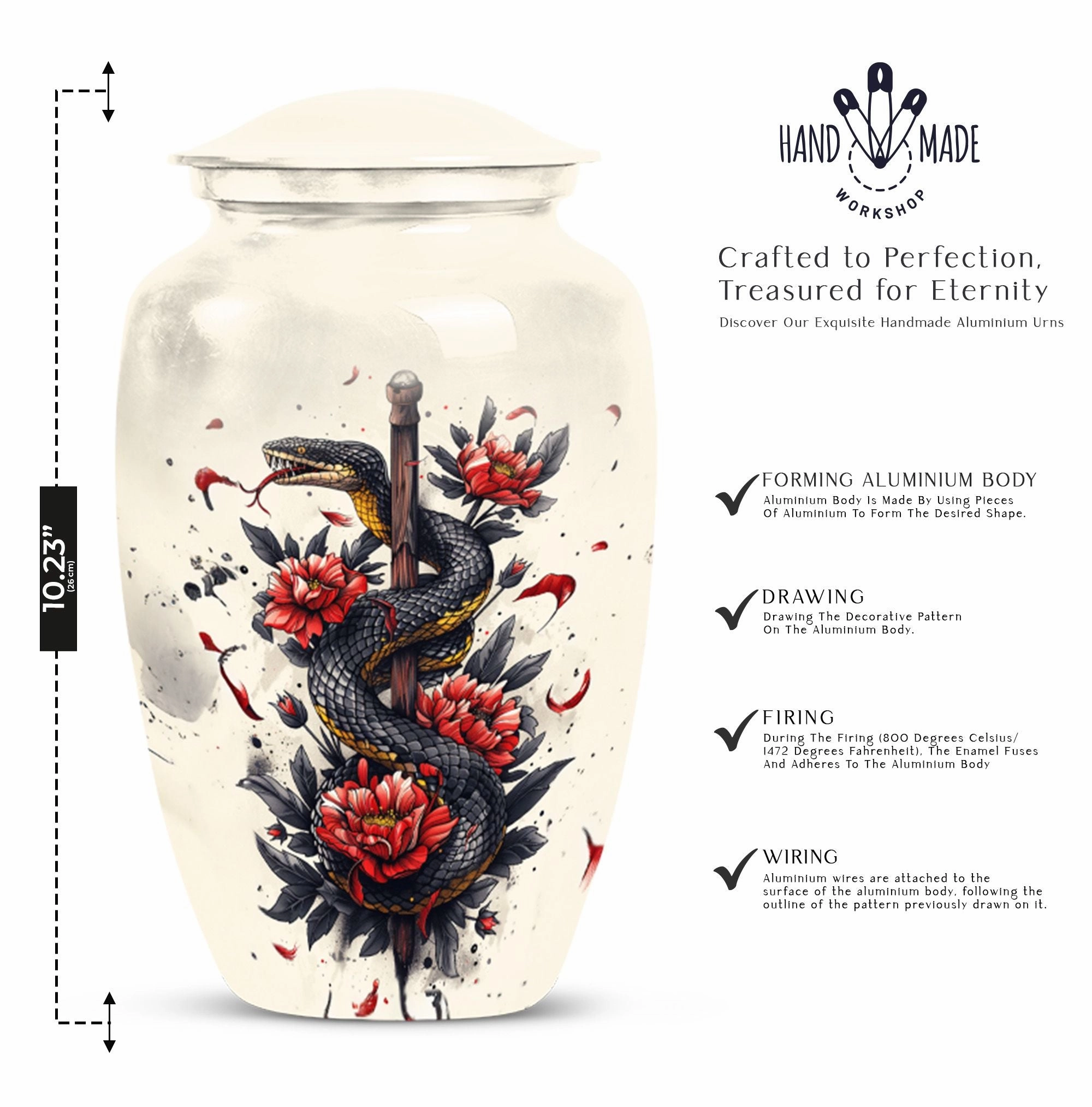 Snake Urn: Timeless Memorial Cremation Tribute for Loved Ones