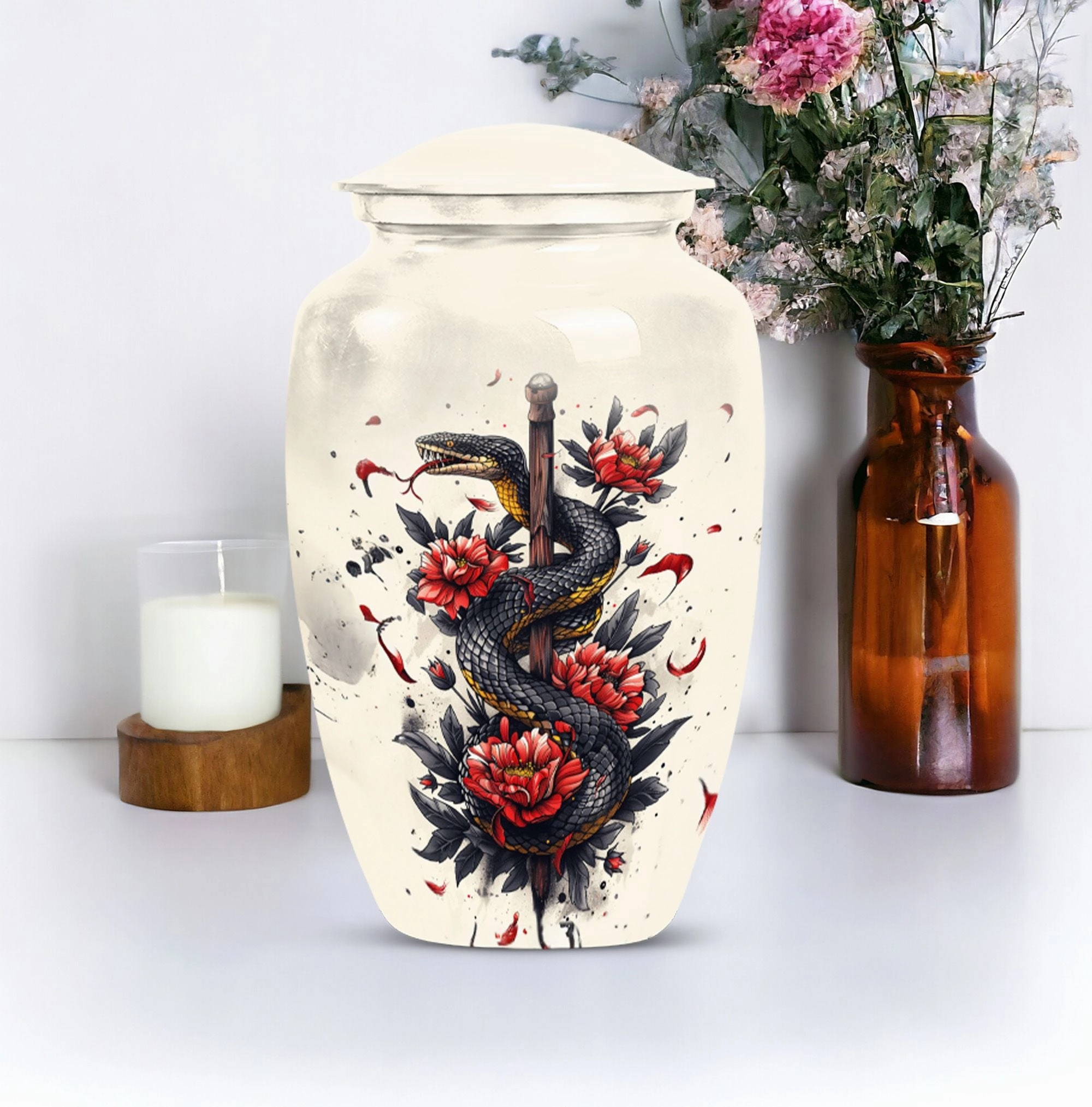 Snake Urn: Timeless Memorial Cremation Tribute for Loved Ones