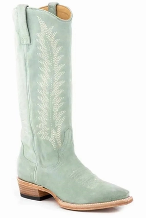 Stetson Emme (Blue) - Women's Leather Suede Cowgirl Boot