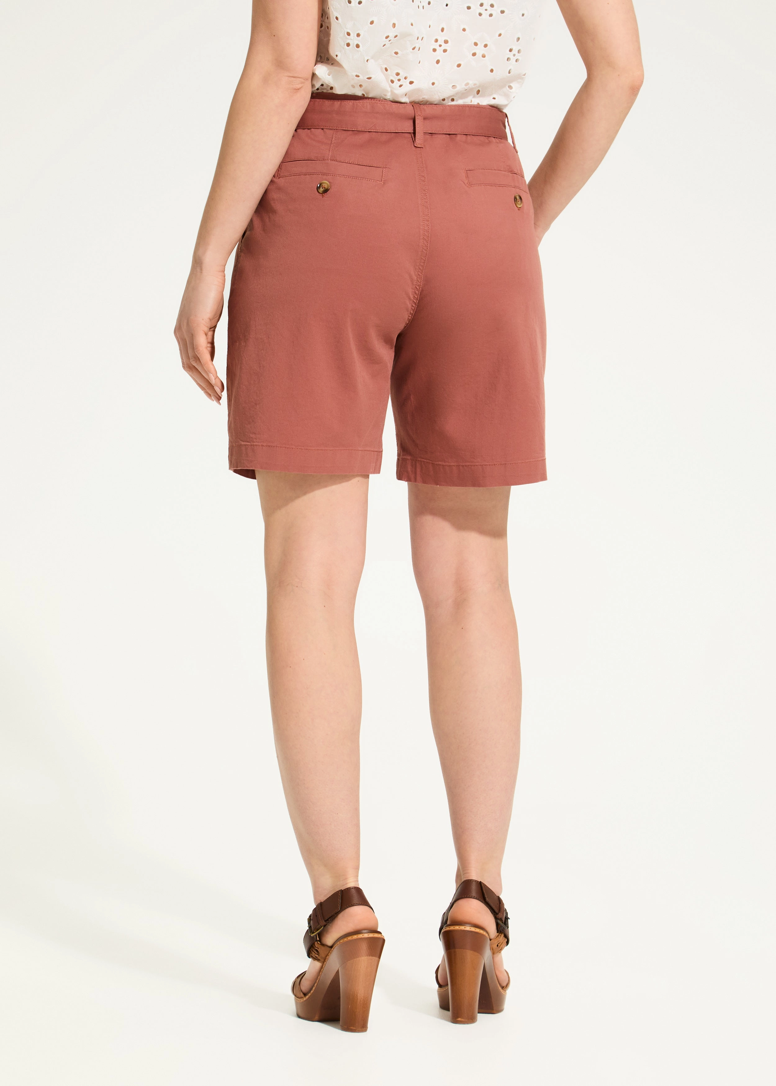 Suzanne Belted Trouser Short, Bronzer