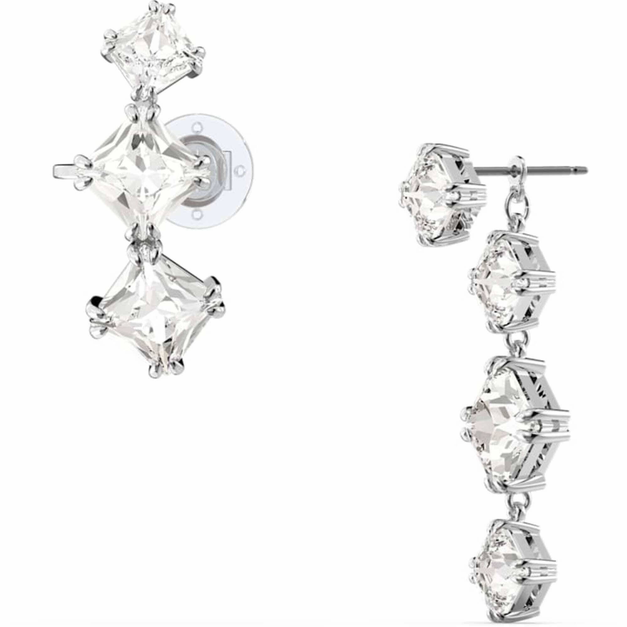 Swarovski Women's Ear Cuff - Millenia Asymmetrical White Crystal, Set of 2 | 5602782