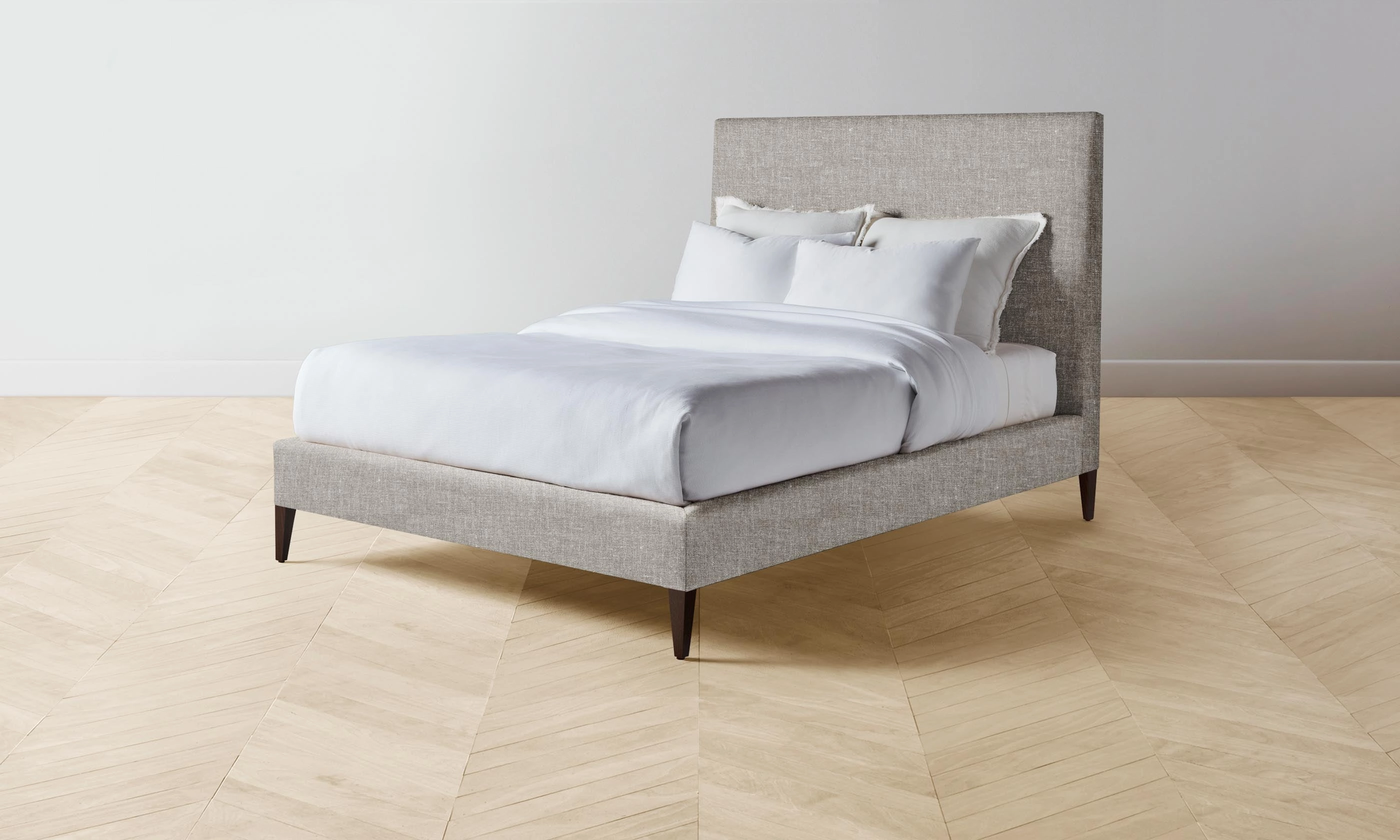 The Essex Bed - Heritage Belgian Linen Agate