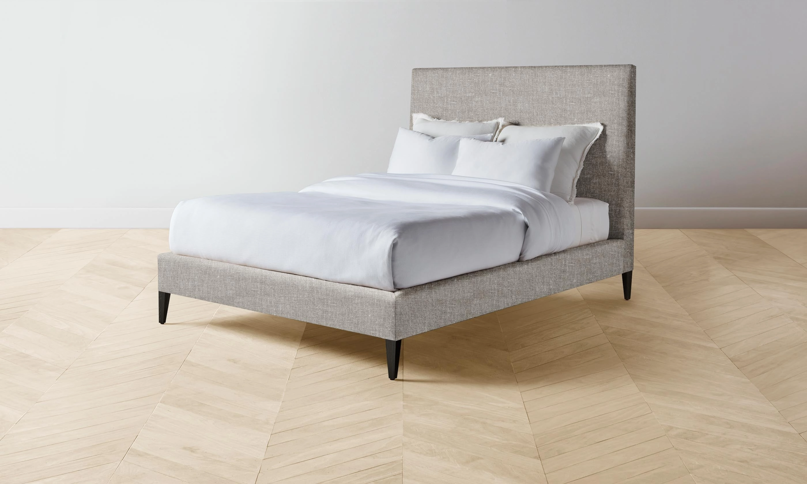 The Essex Bed - Heritage Belgian Linen Agate