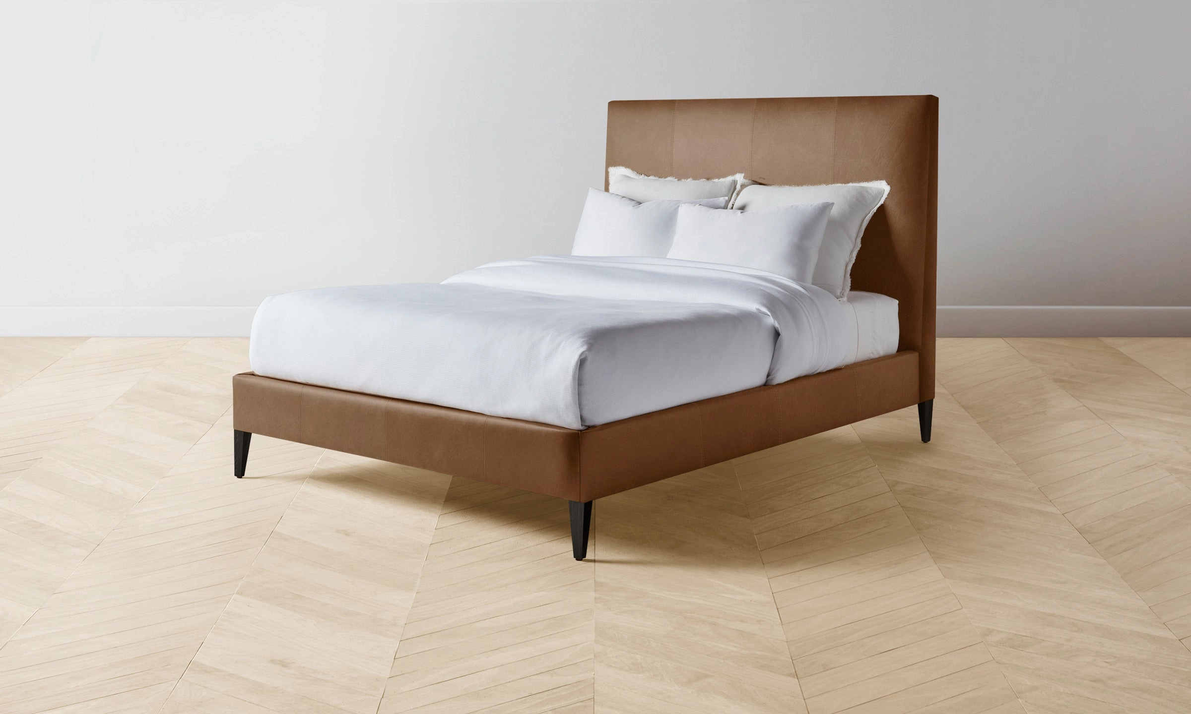 The Essex Bed - Tuscan Leather Cognac