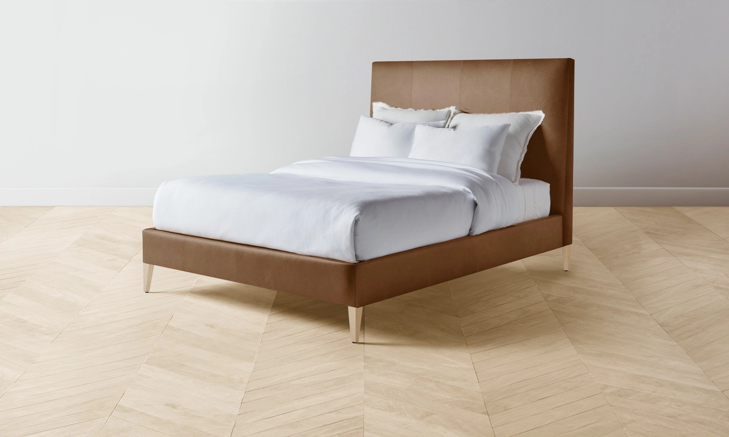 The Essex Bed - Tuscan Leather Cognac