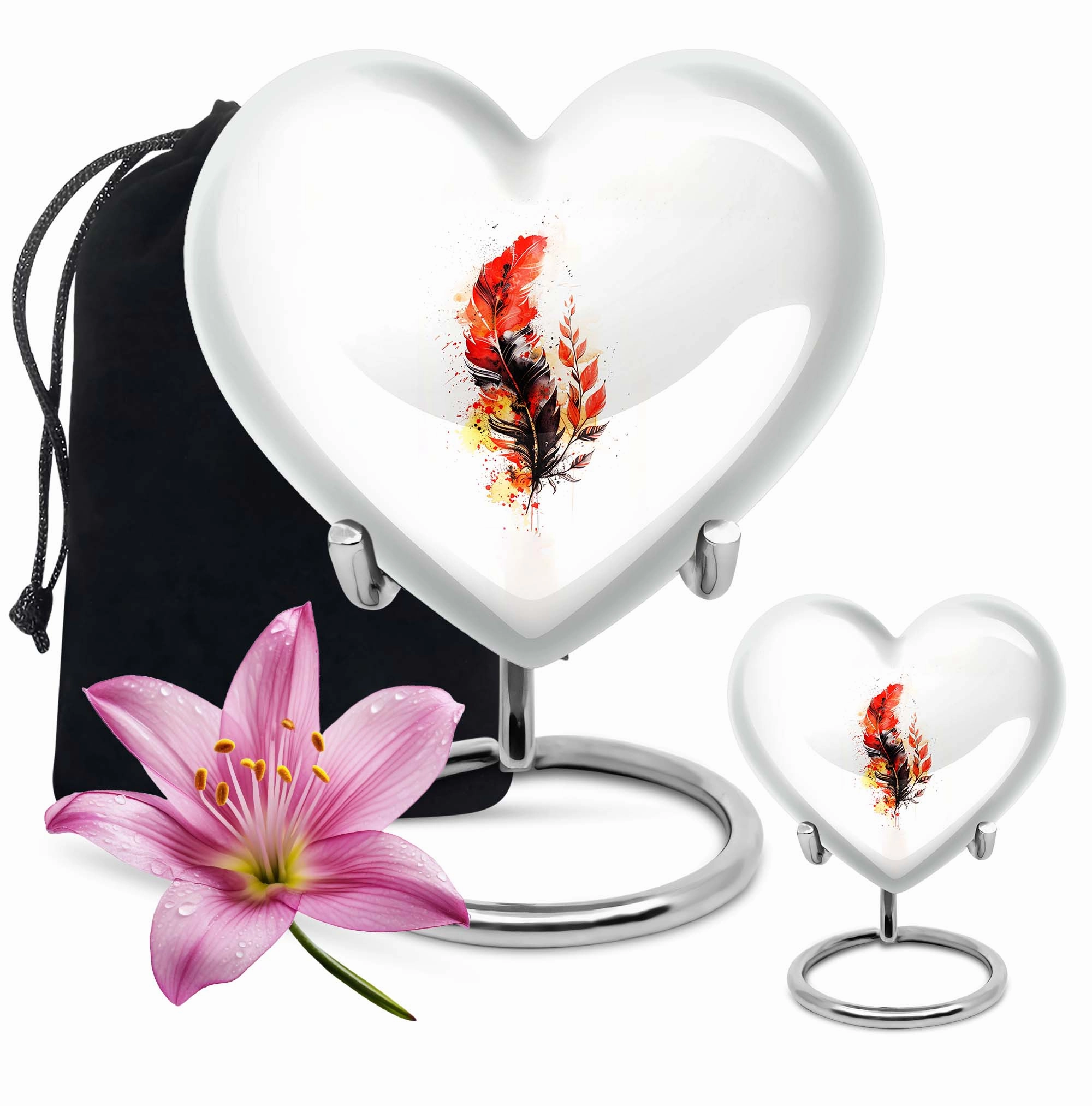 Timeless Affection Feather Urn - Preserving Cherished Memories