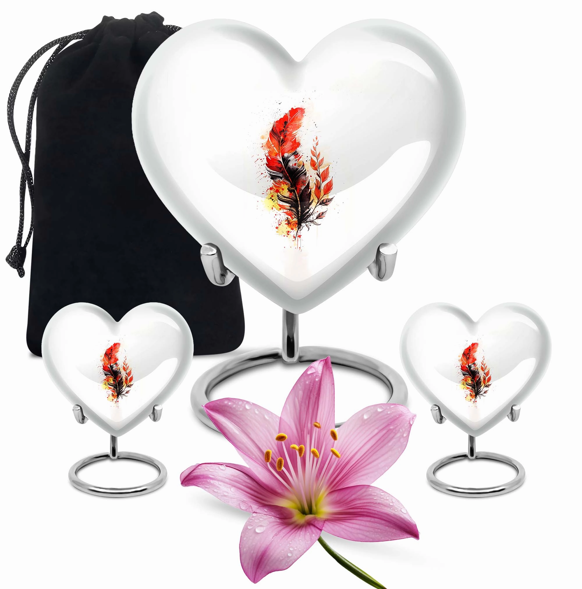 Timeless Affection Feather Urn - Preserving Cherished Memories
