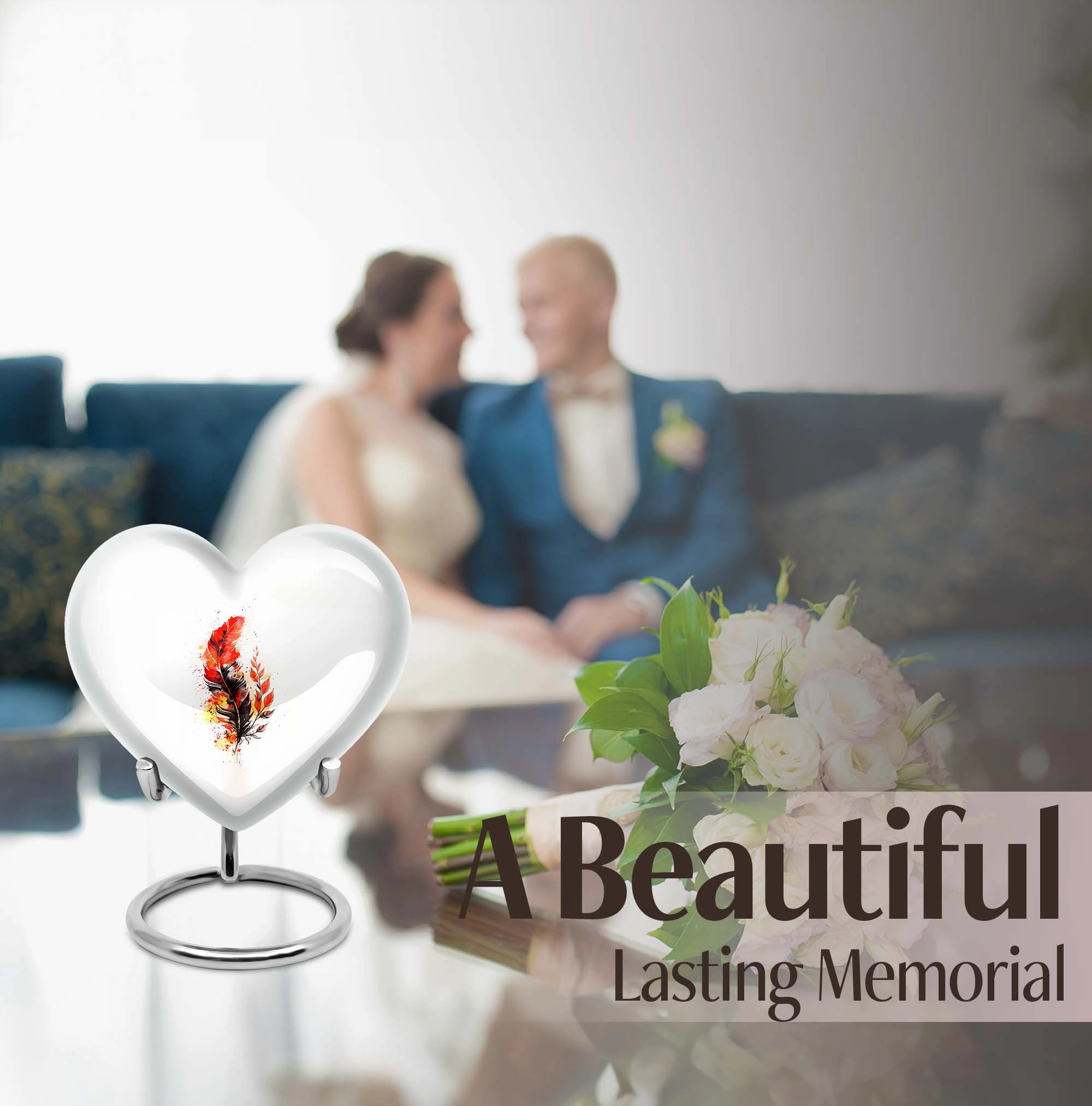 Timeless Affection Feather Urn - Preserving Cherished Memories