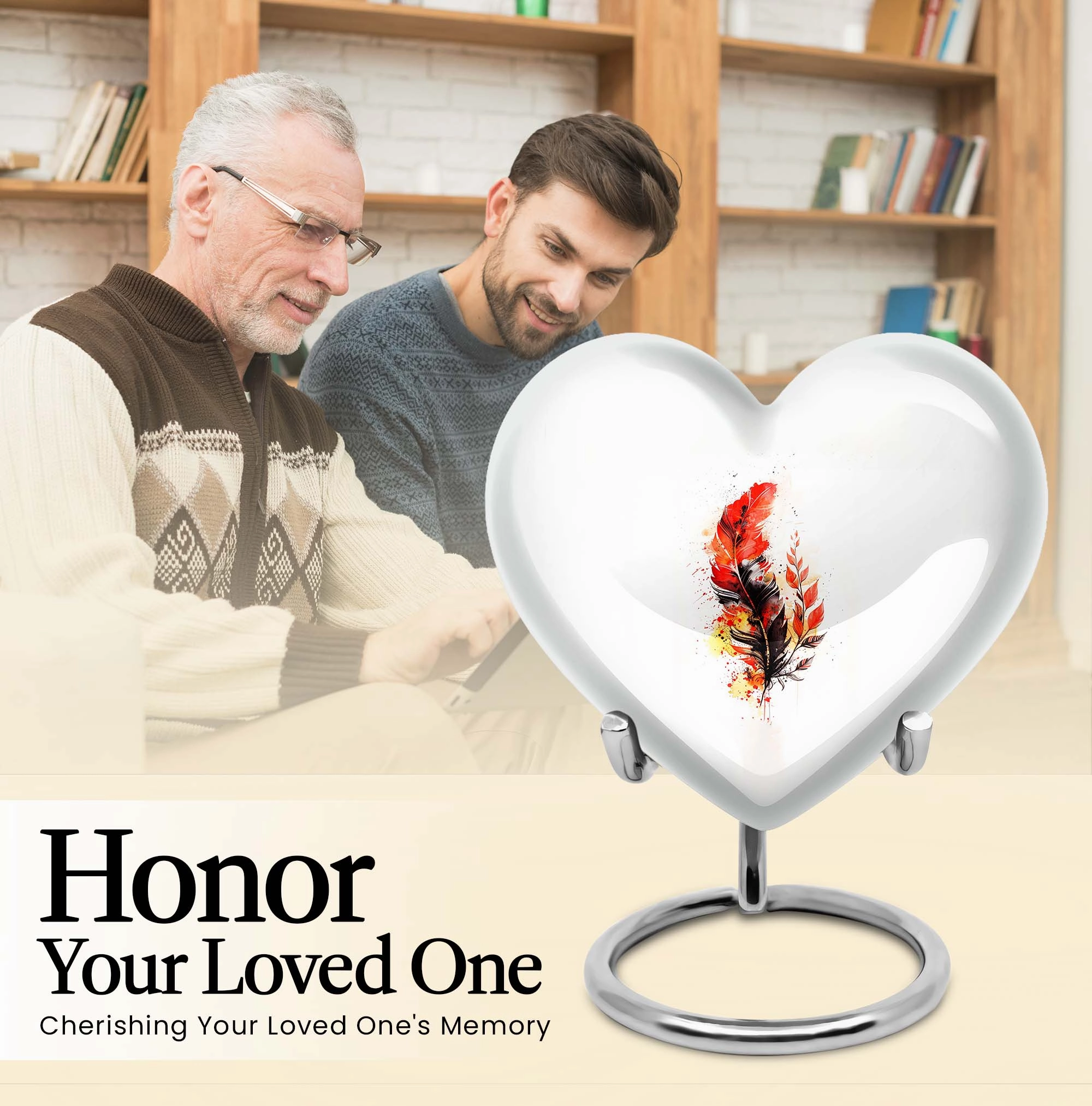 Timeless Affection Feather Urn - Preserving Cherished Memories
