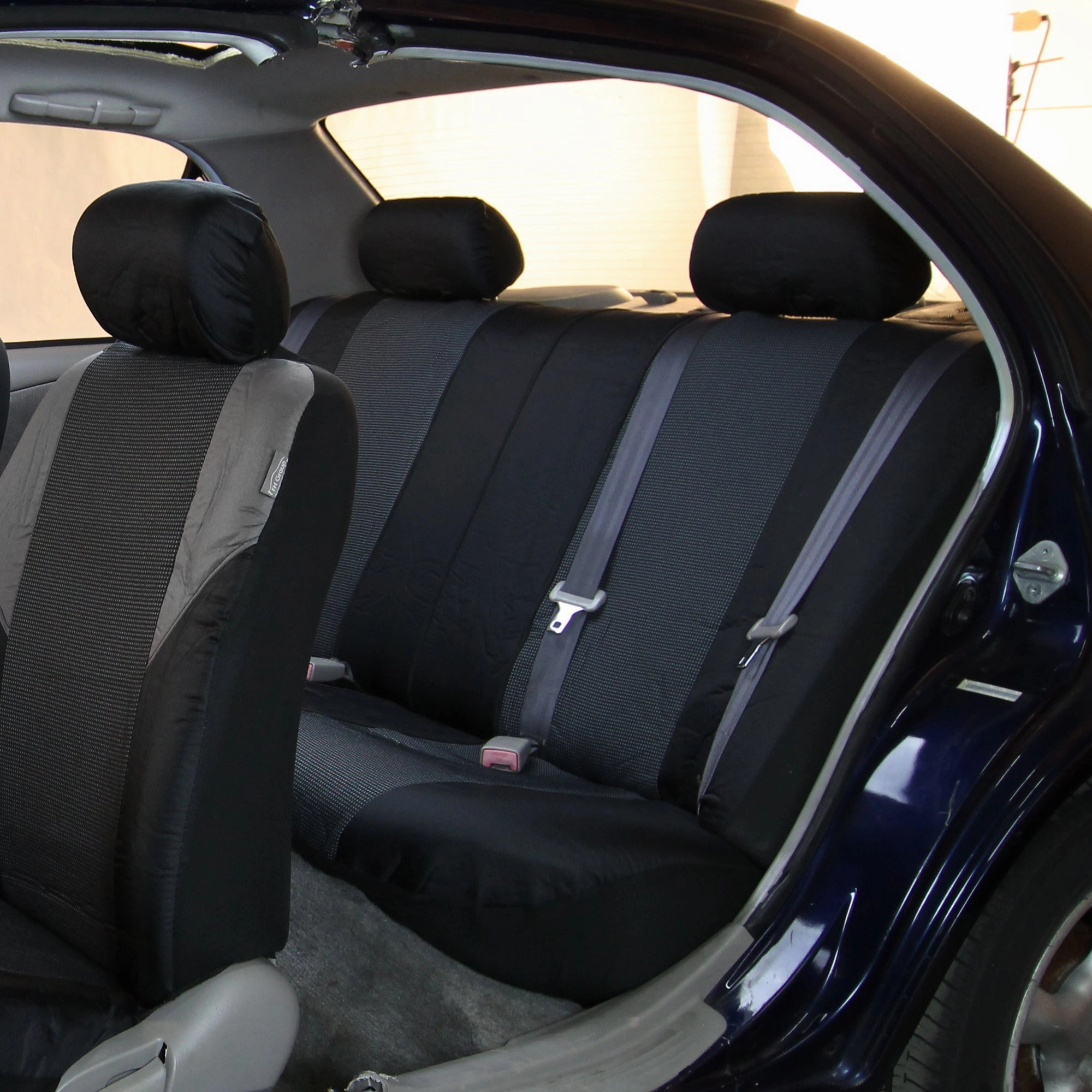 Timeless Cross Weave Seat Covers - Full Set Gray