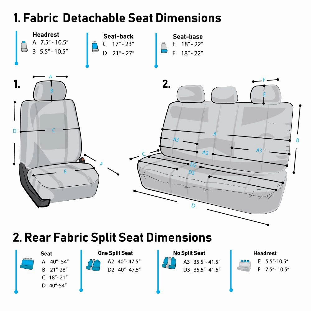 Timeless Cross Weave Seat Covers - Full Set Gray