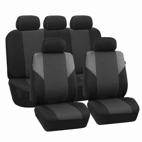Timeless Cross Weave Seat Covers - Full Set Gray