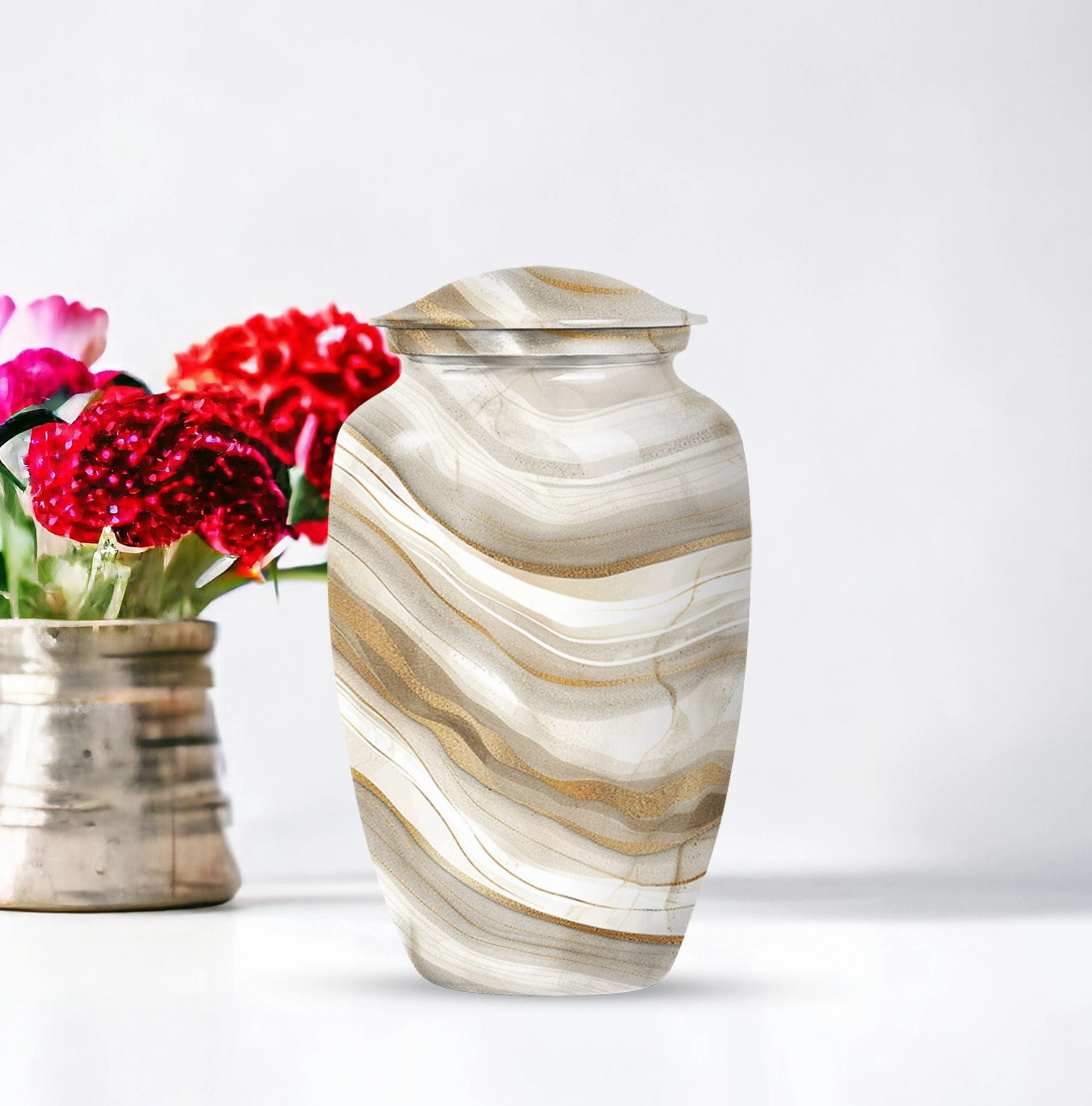 Timeless Elegance Abstract Urn: Burial Cremation Urns