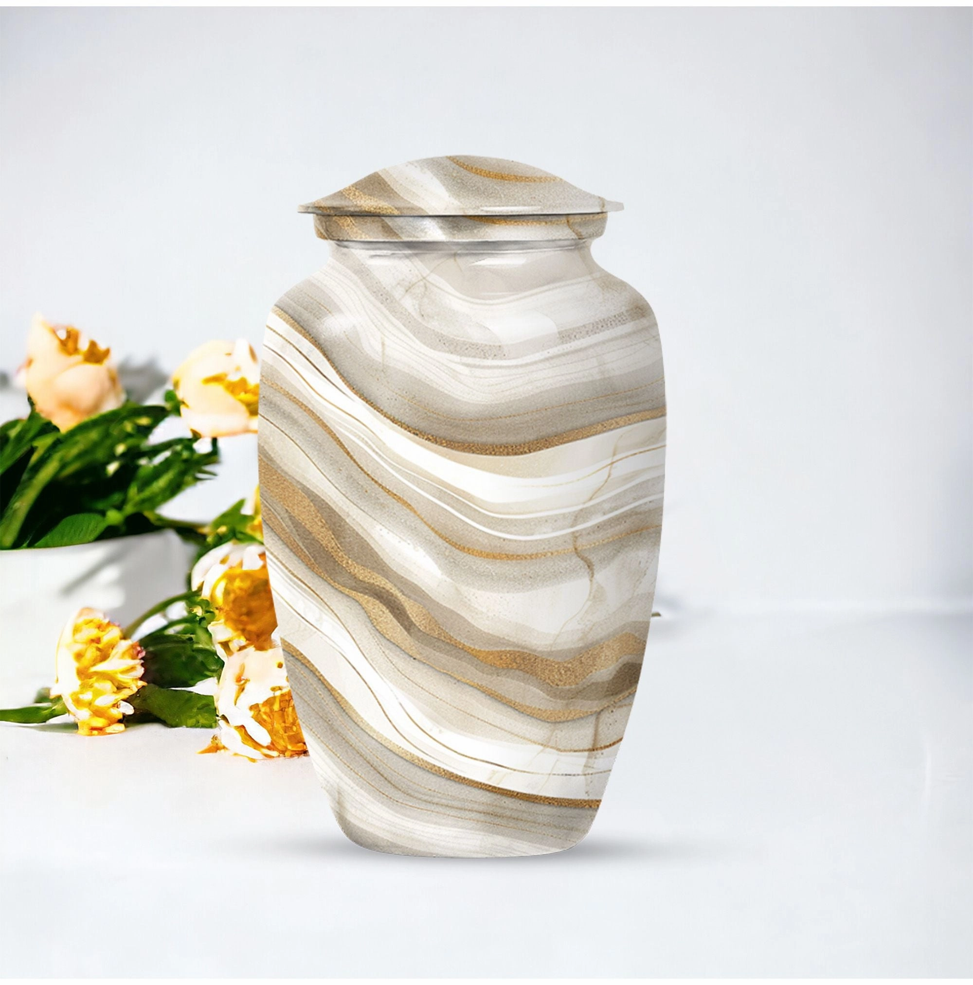 Timeless Elegance Abstract Urn: Burial Cremation Urns