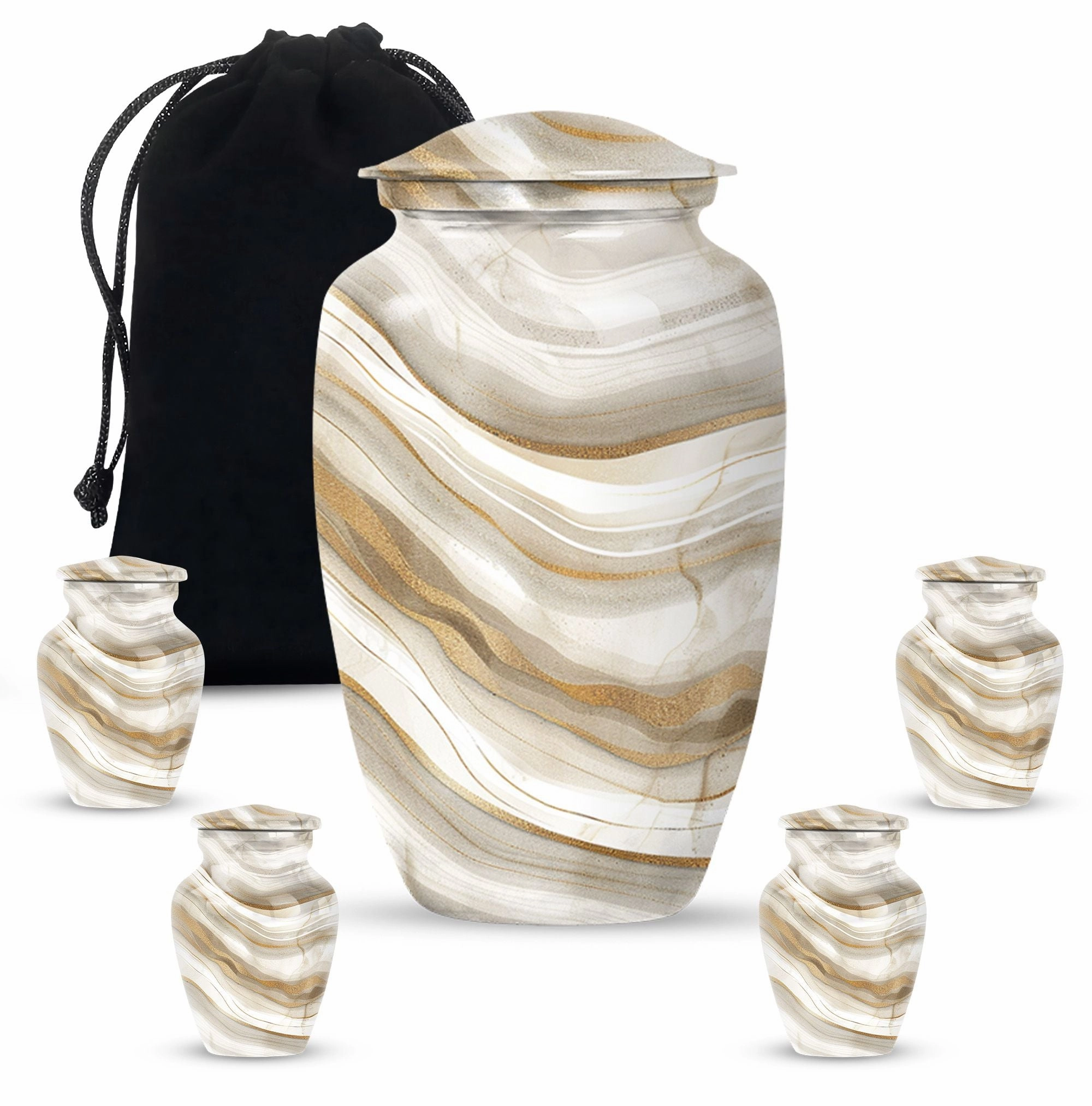 Timeless Elegance Abstract Urn: Burial Cremation Urns