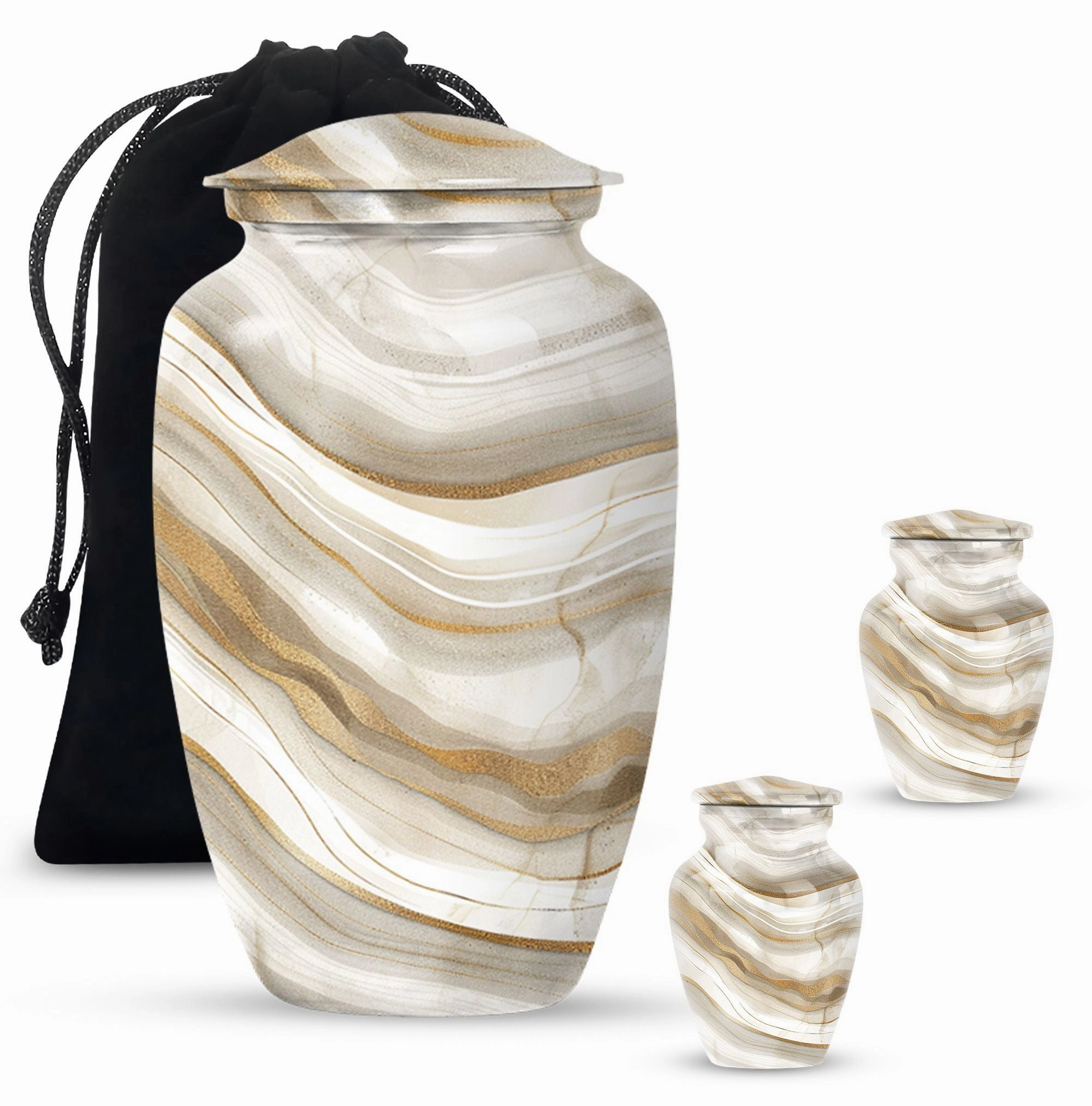 Timeless Elegance Abstract Urn: Burial Cremation Urns