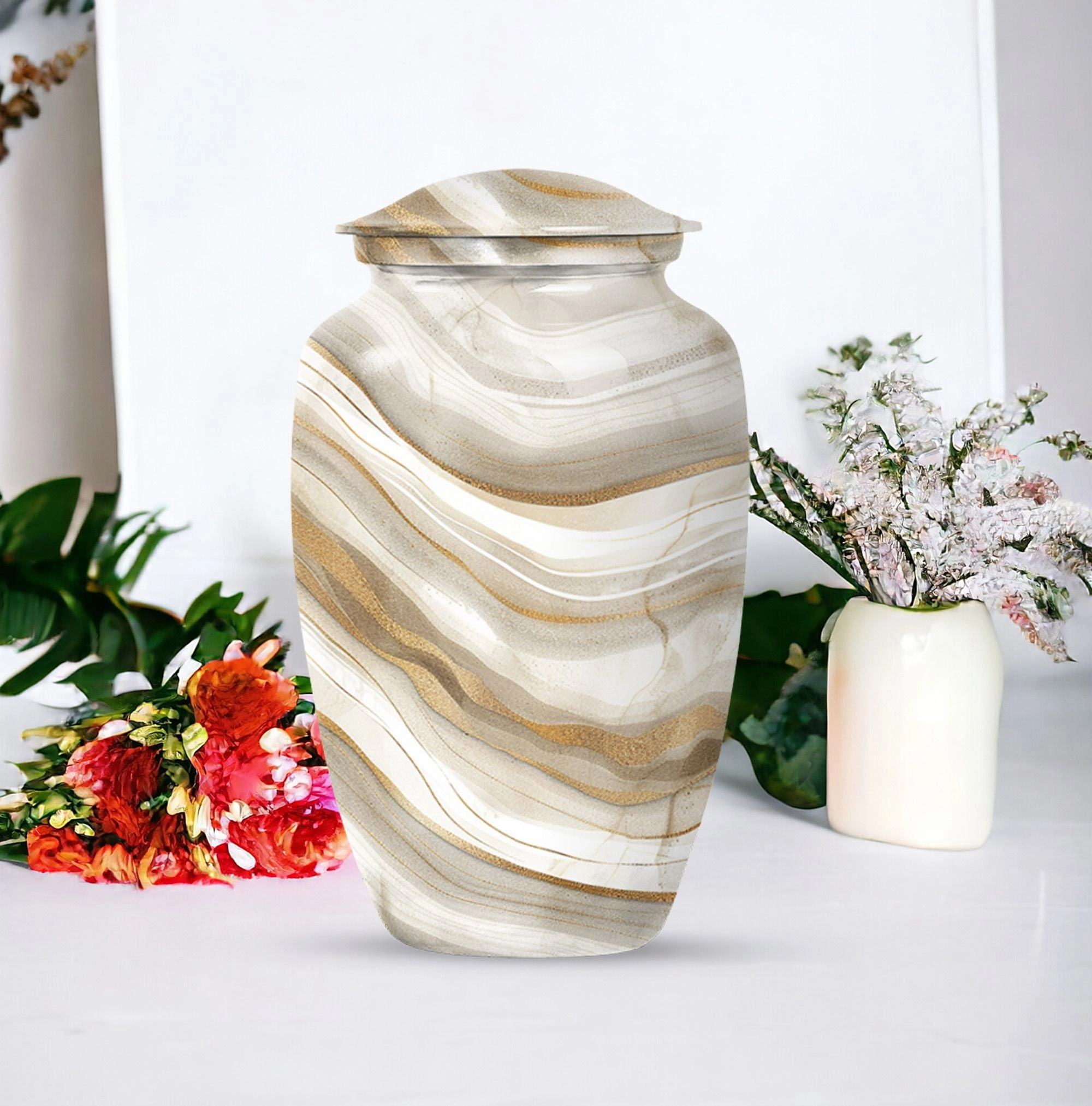 Timeless Elegance Abstract Urn: Burial Cremation Urns