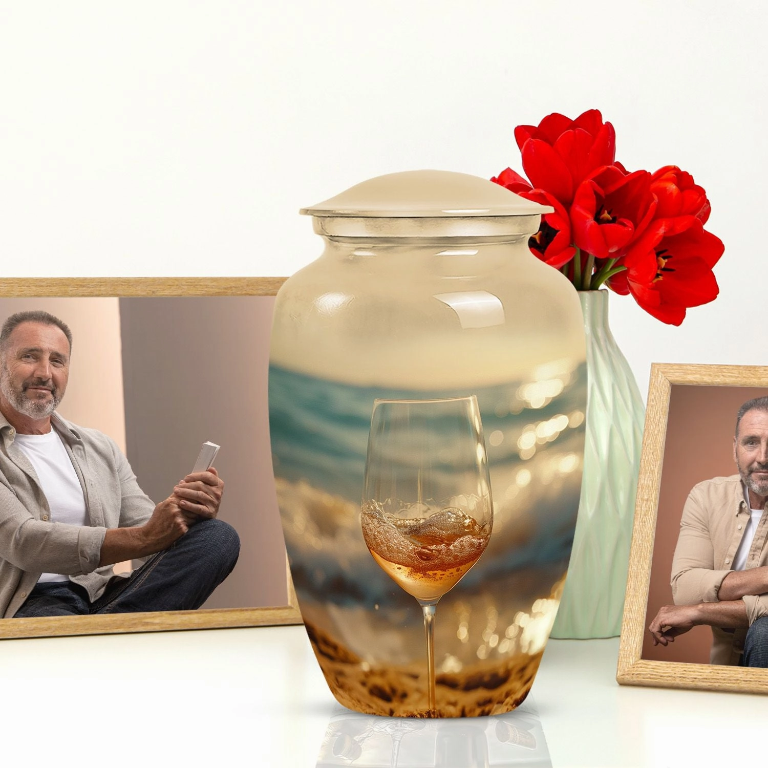 Timeless Eternity - Cremation Wine Urn for Memorials, Extra Large