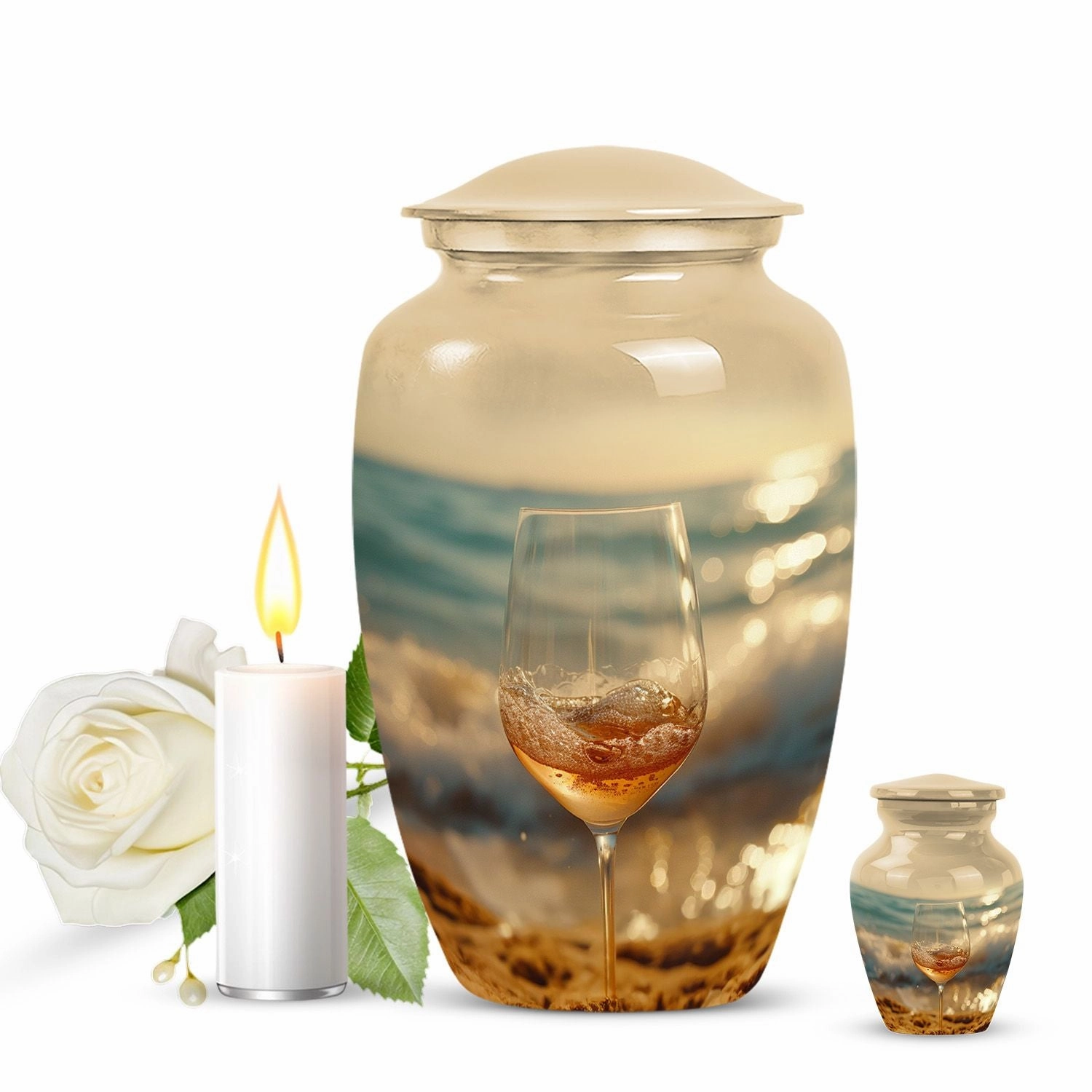 Timeless Eternity - Cremation Wine Urn for Memorials, Extra Large