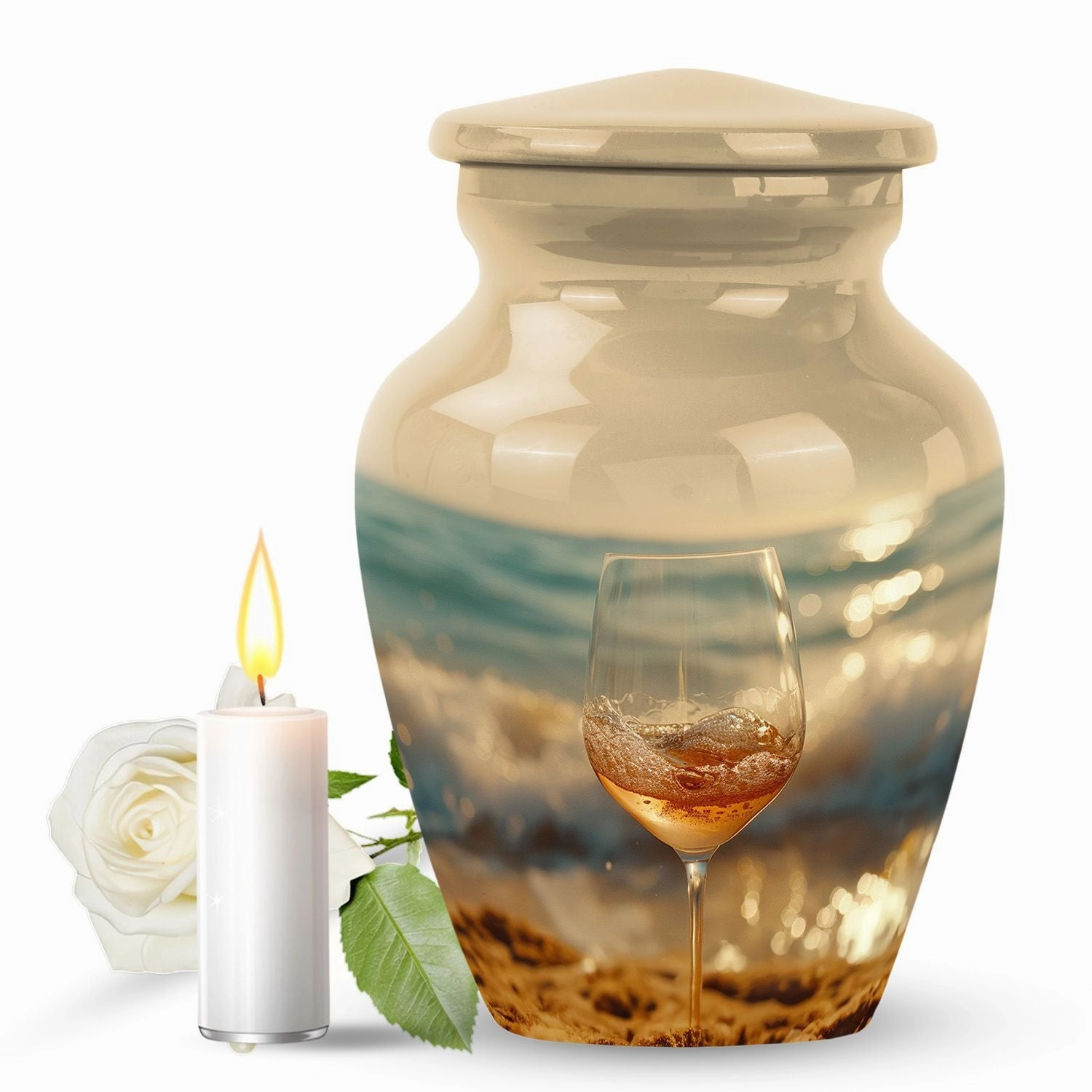 Timeless Eternity - Cremation Wine Urn for Memorials, Extra Large
