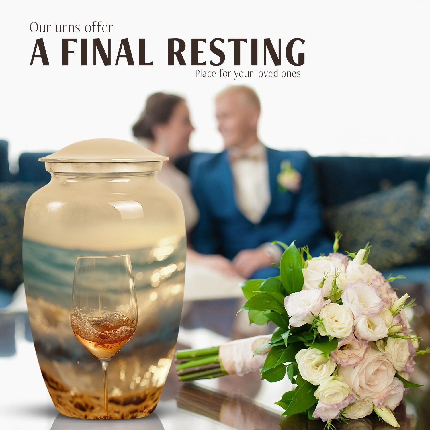 Timeless Eternity - Cremation Wine Urn for Memorials, Extra Large