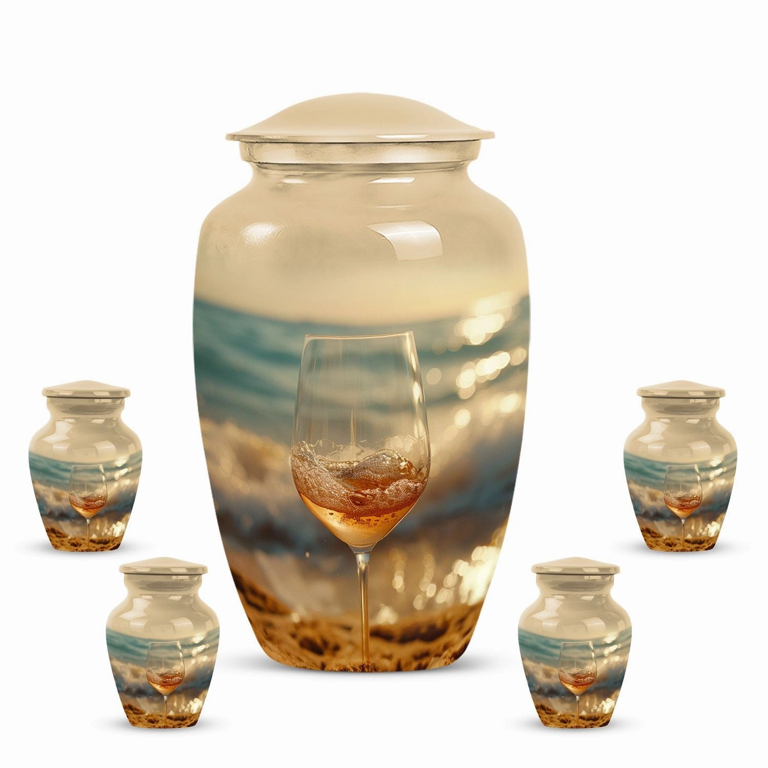 Timeless Eternity - Cremation Wine Urn for Memorials, Extra Large