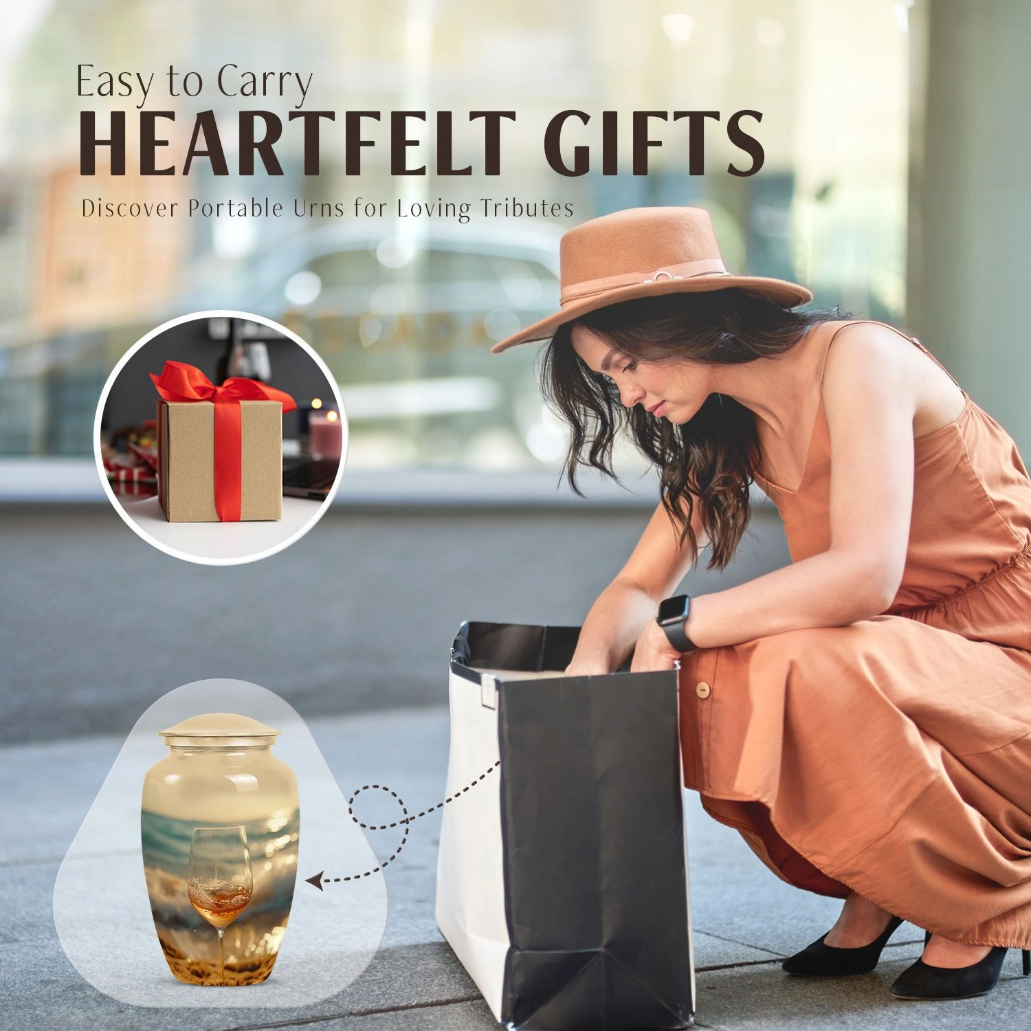 Timeless Eternity - Cremation Wine Urn for Memorials, Extra Large