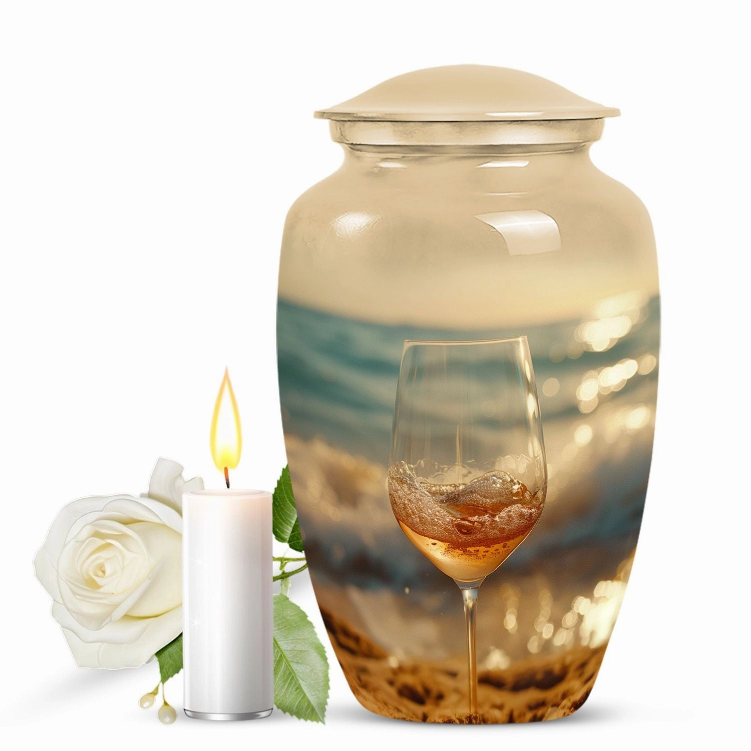 Timeless Eternity - Cremation Wine Urn for Memorials, Extra Large