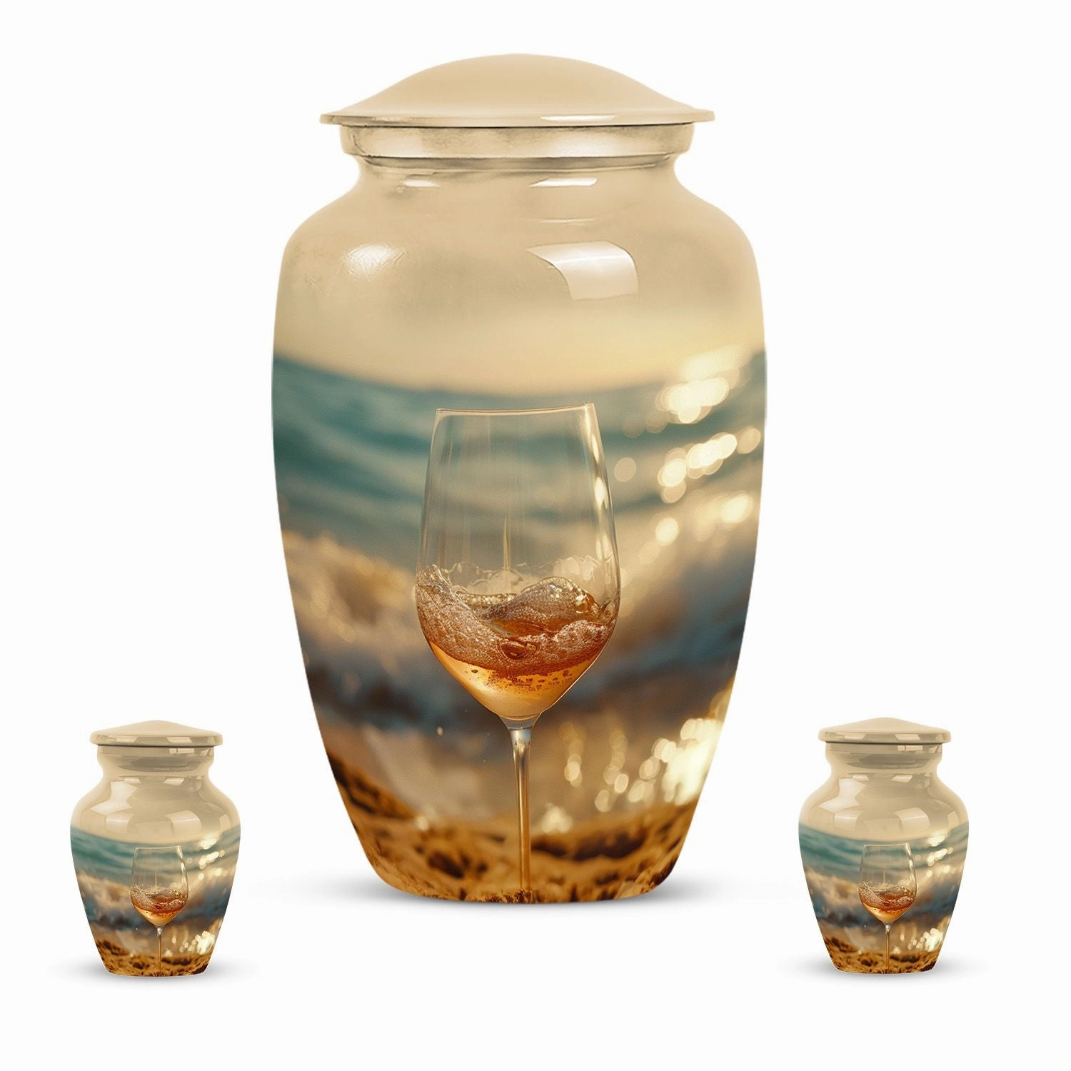 Timeless Eternity - Cremation Wine Urn for Memorials, Extra Large