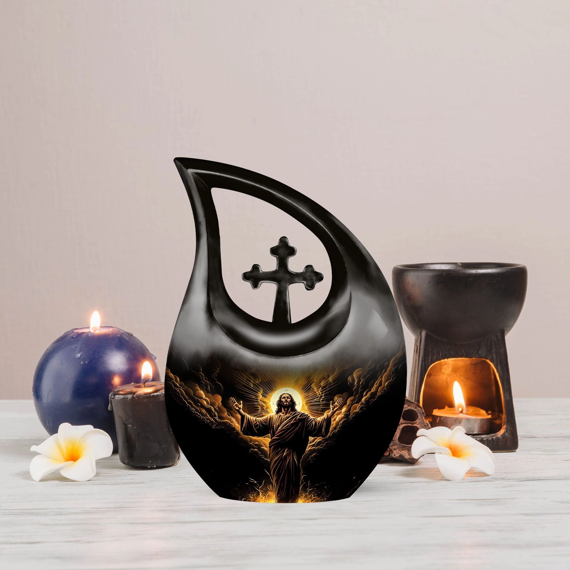 Timeless Jesus Memorial - Keepsake Urn for Human Ashes