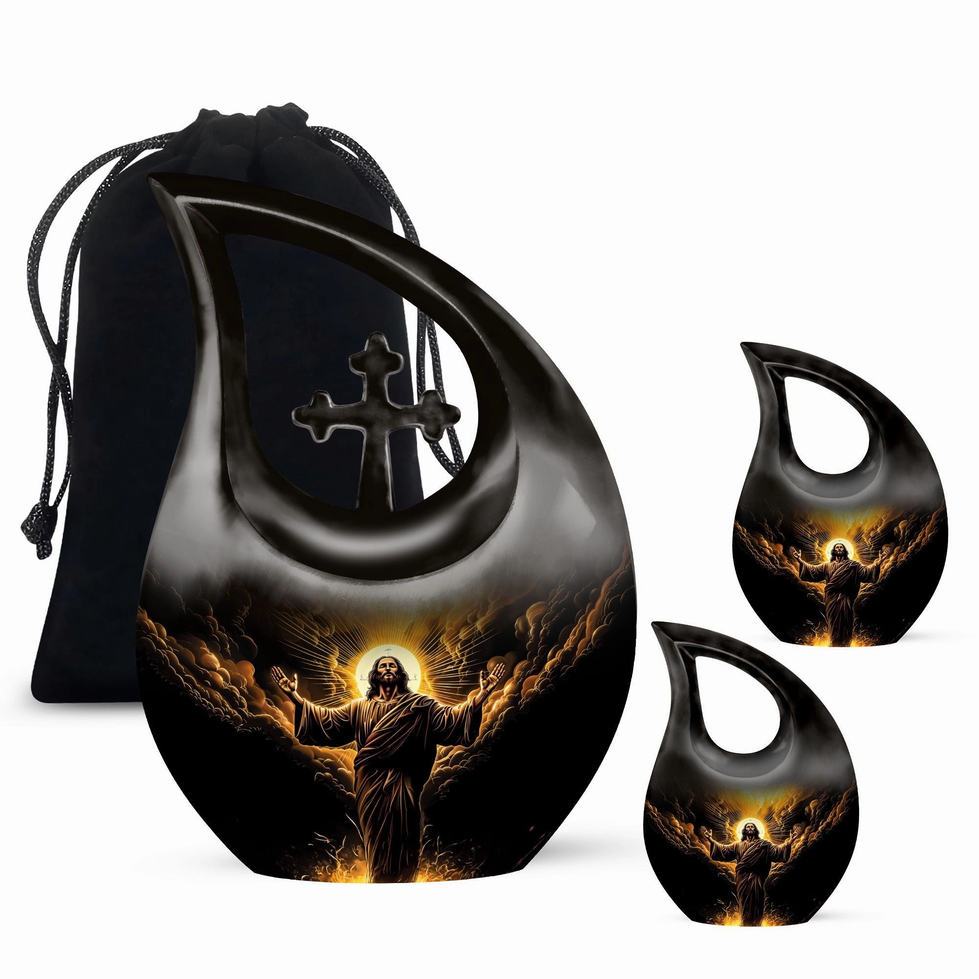 Timeless Jesus Memorial - Keepsake Urn for Human Ashes