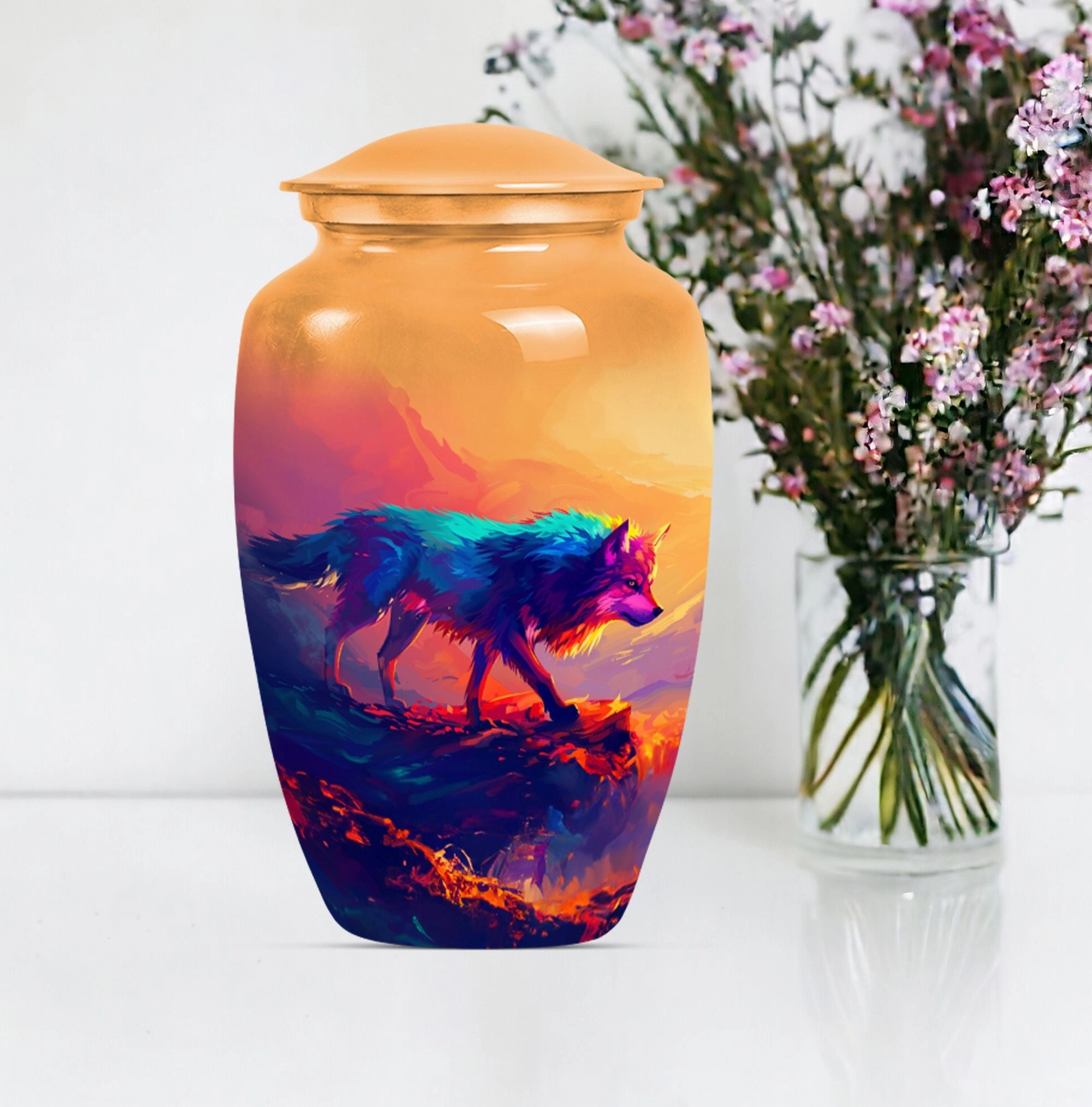 Timeless Wolf Cremation Urn, A Final Resting Place