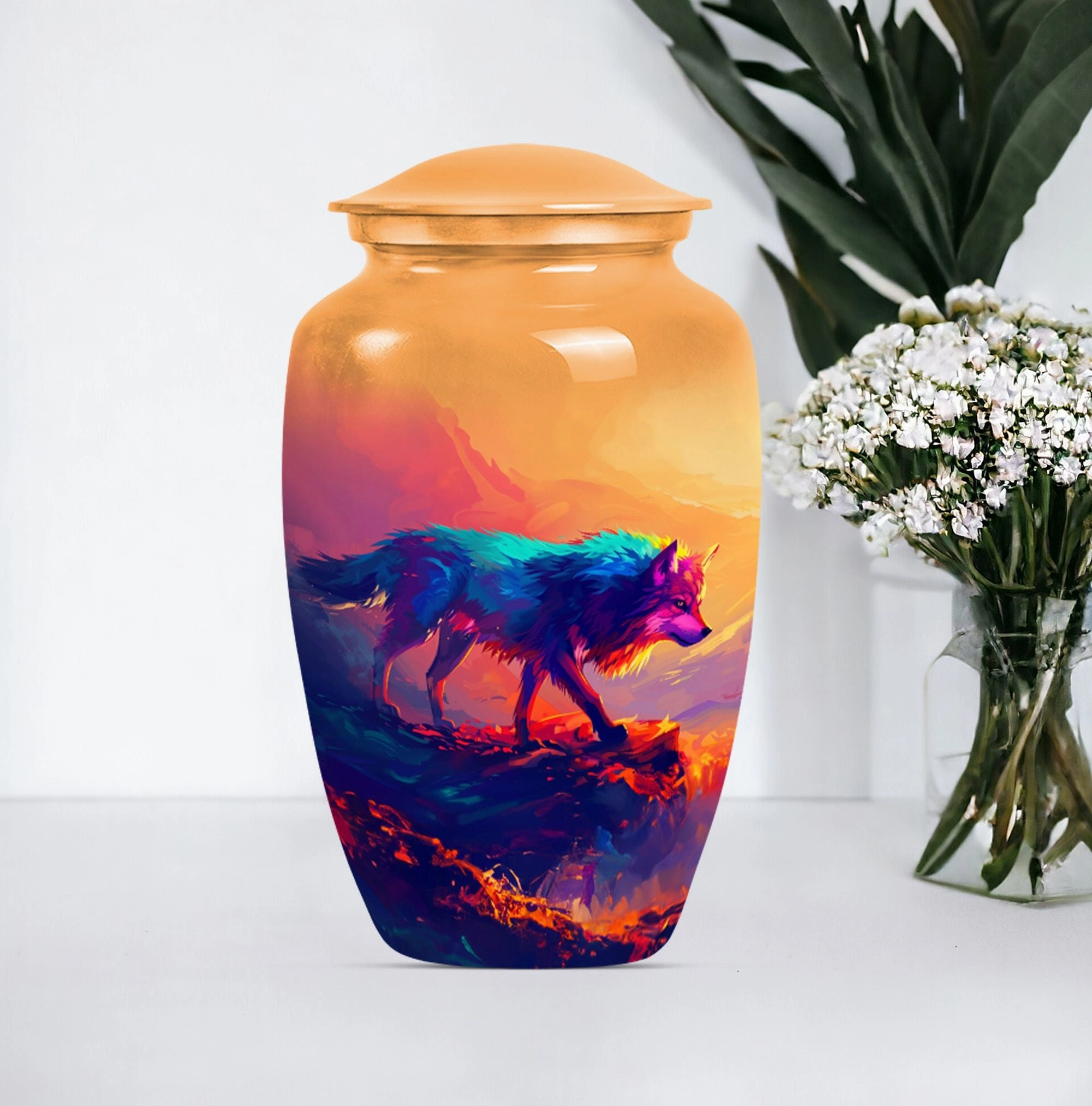 Timeless Wolf Cremation Urn, A Final Resting Place