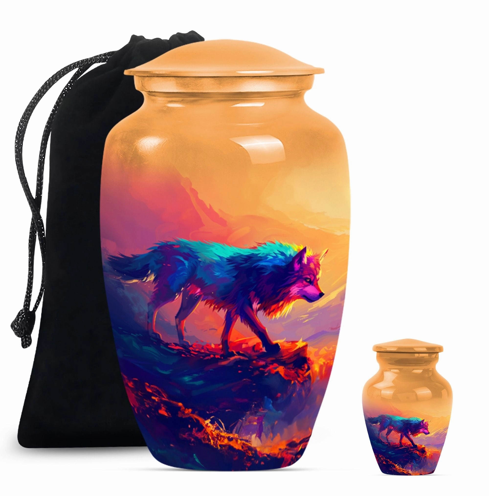 Timeless Wolf Cremation Urn, A Final Resting Place
