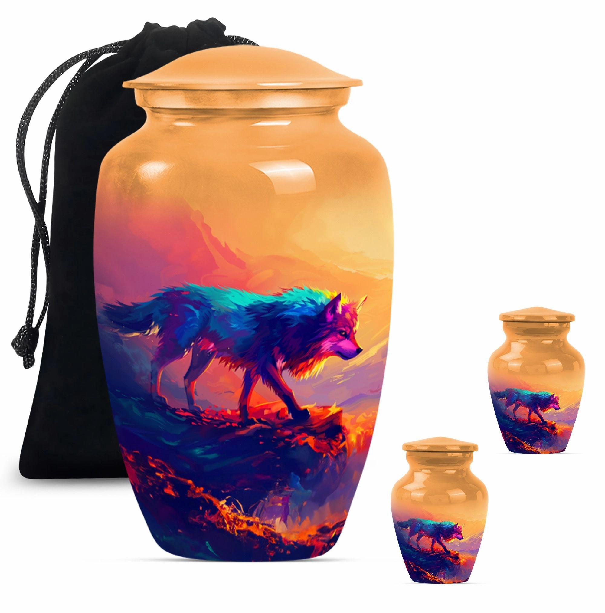 Timeless Wolf Cremation Urn, A Final Resting Place