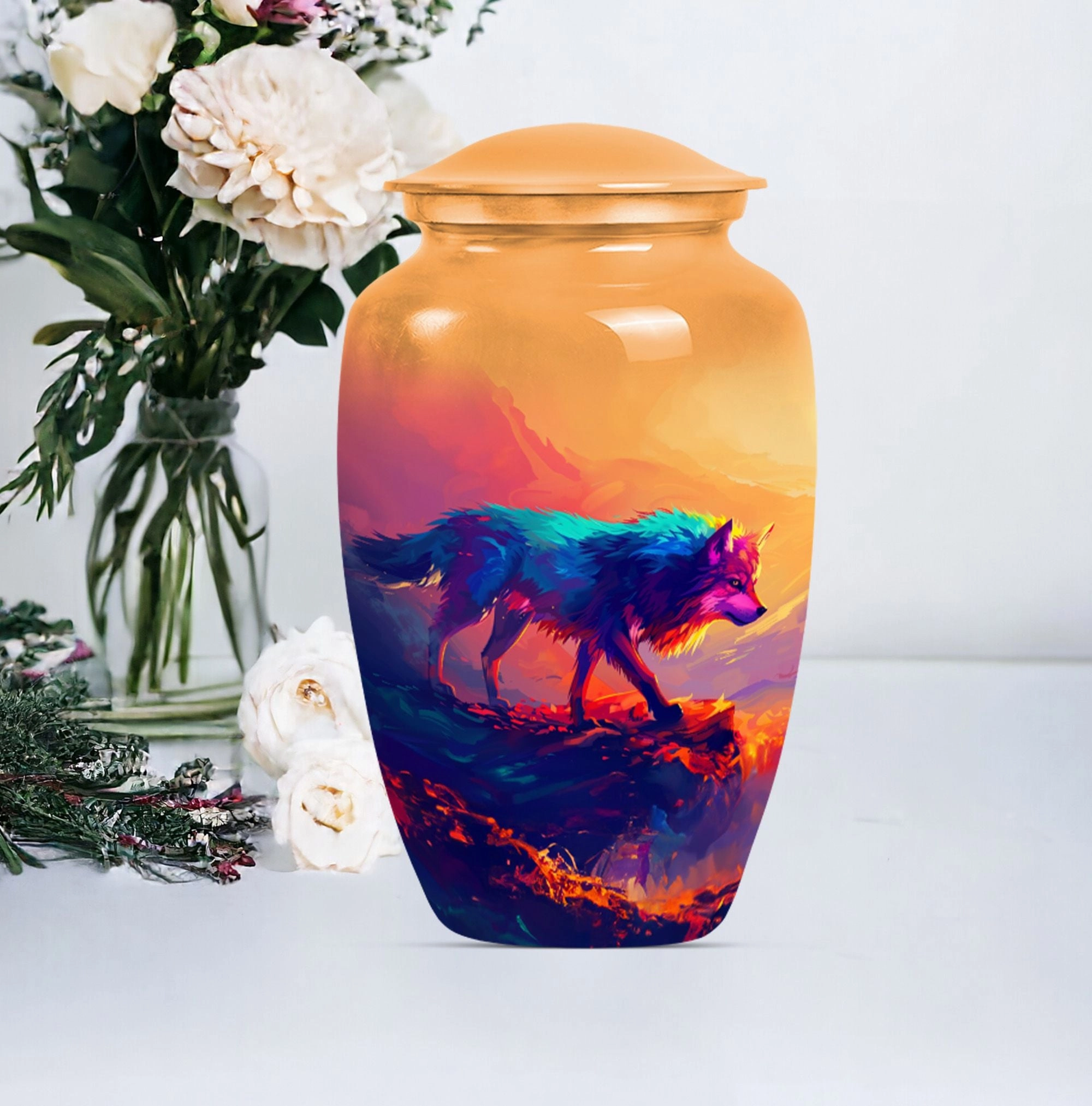 Timeless Wolf Cremation Urn, A Final Resting Place