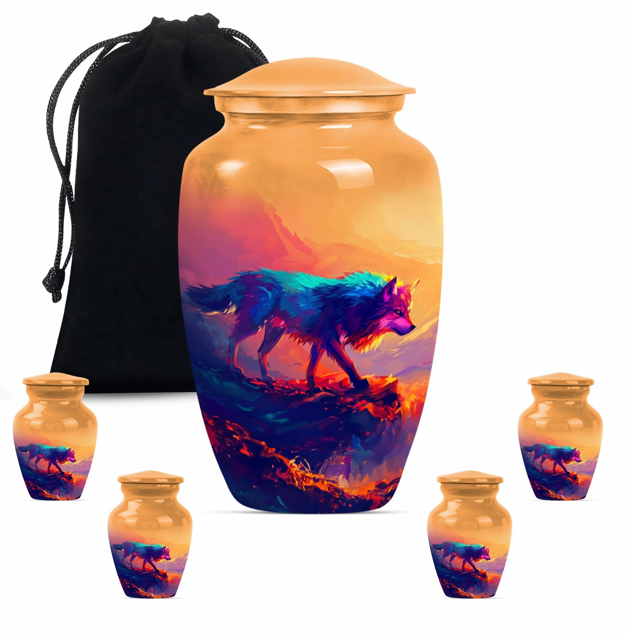 Timeless Wolf Cremation Urn, A Final Resting Place