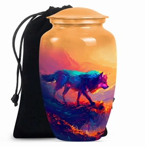 Timeless Wolf Cremation Urn, A Final Resting Place