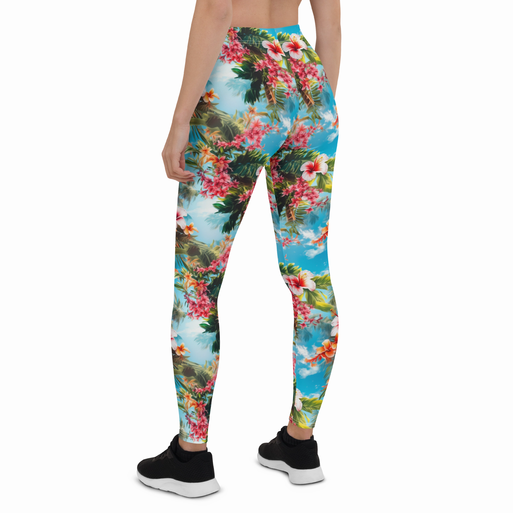 Tropical Beach Flower Leggings