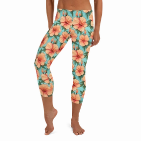 Tropical Hibiscus Capris