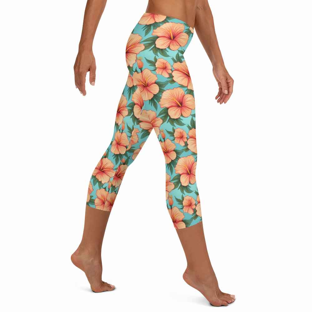 Tropical Hibiscus Capris