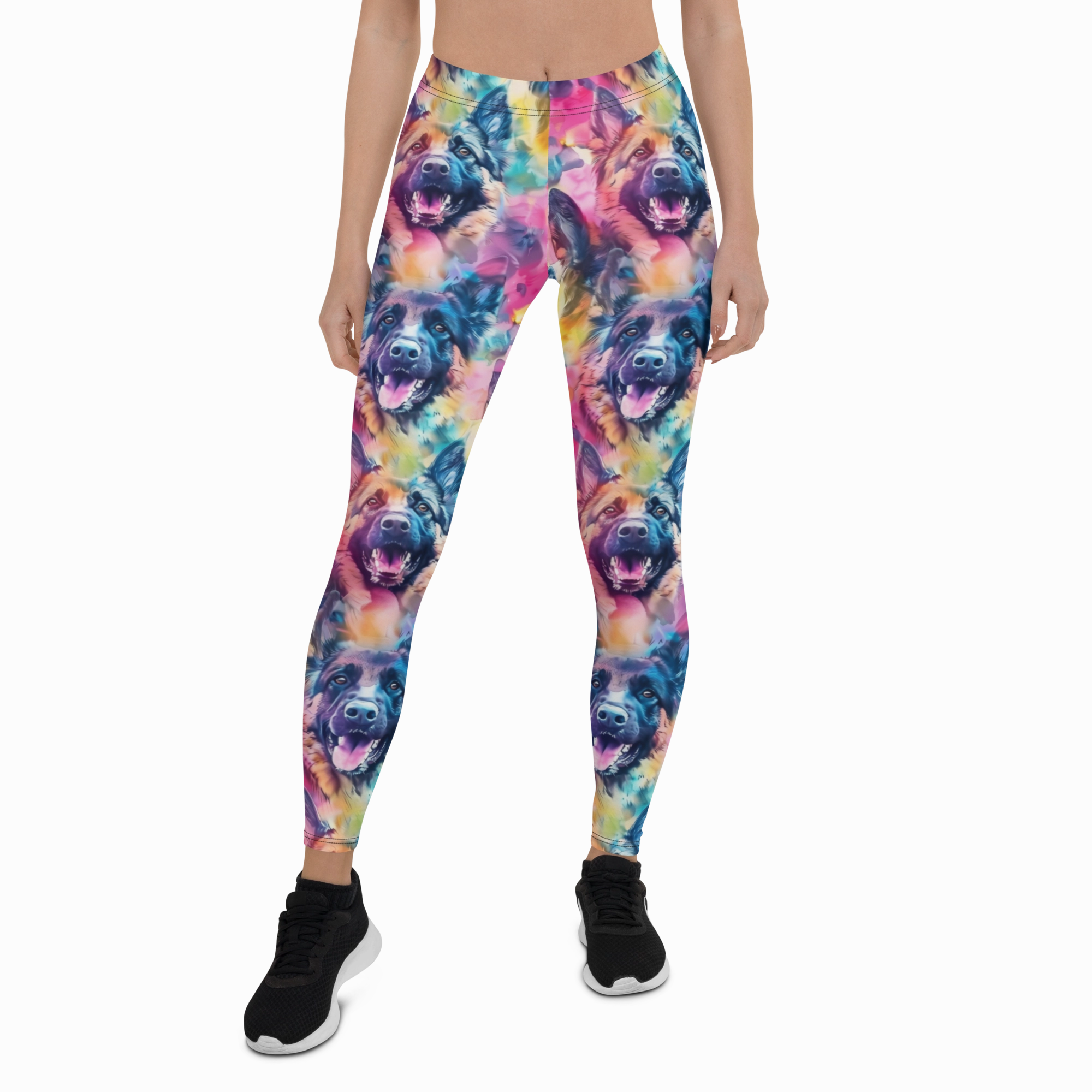 Watercolor German Shepherd Leggings