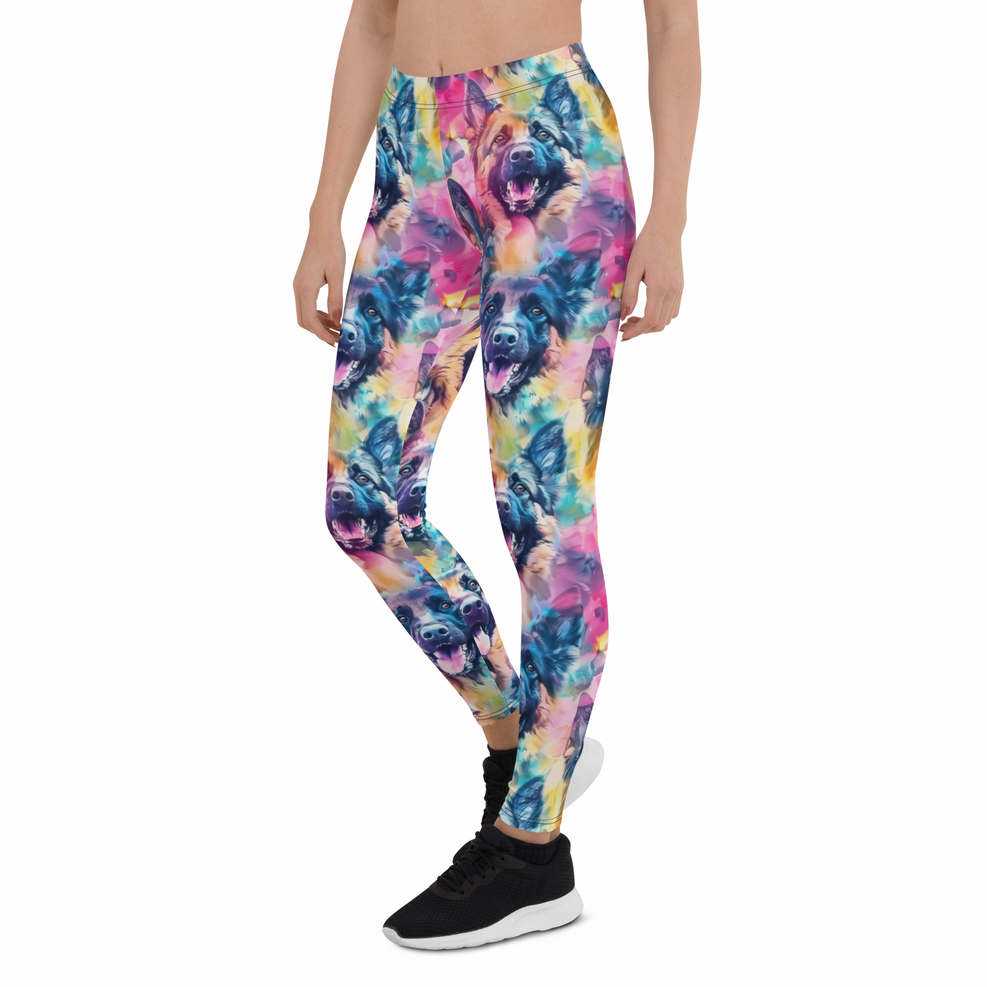 Watercolor German Shepherd Leggings